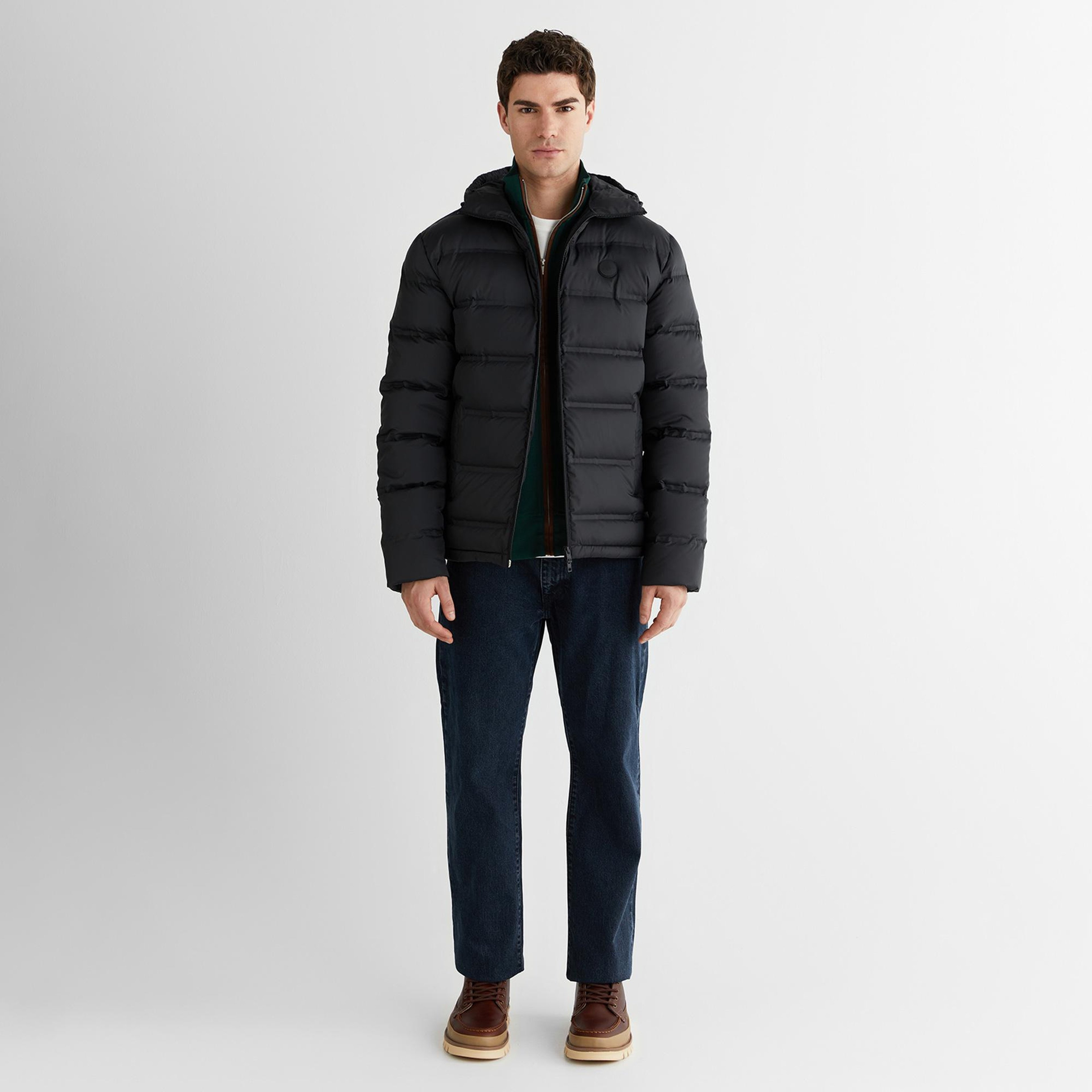 GANT Erkek Siyah Regular Fit Fermuarlı Mont