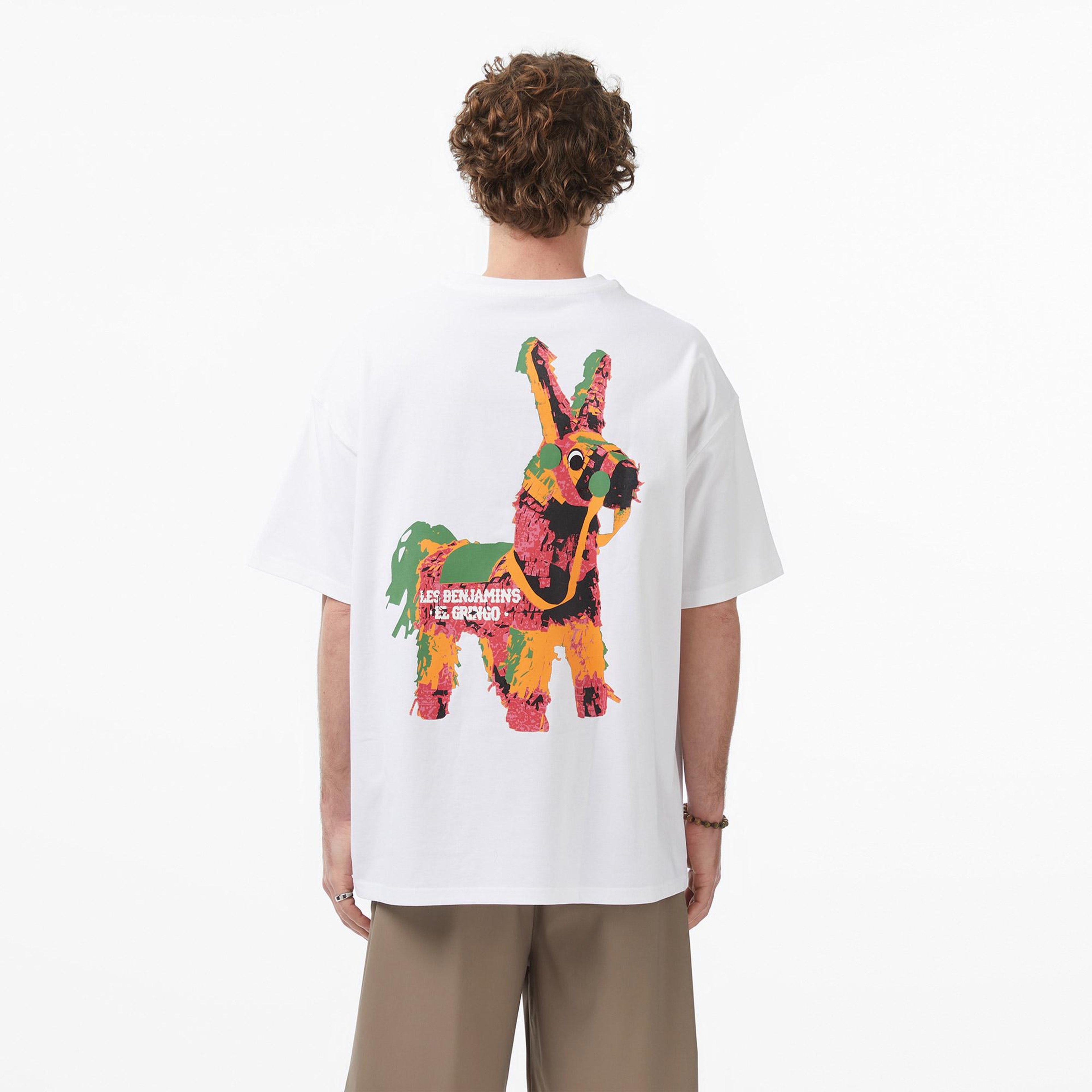 Les Benjamins 026 Erkek Beyaz T-Shirt