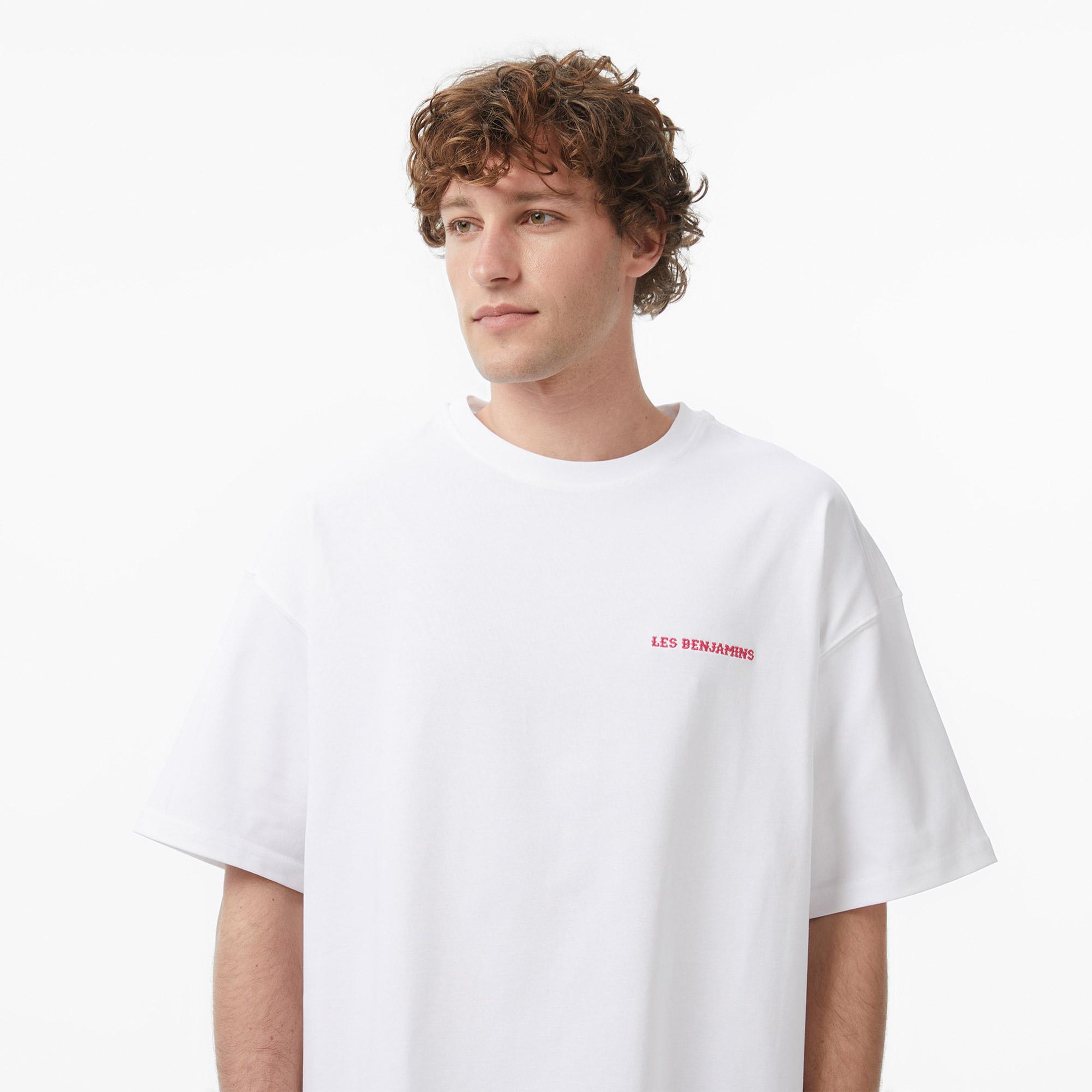 Les Benjamins 026 Erkek Beyaz T-Shirt