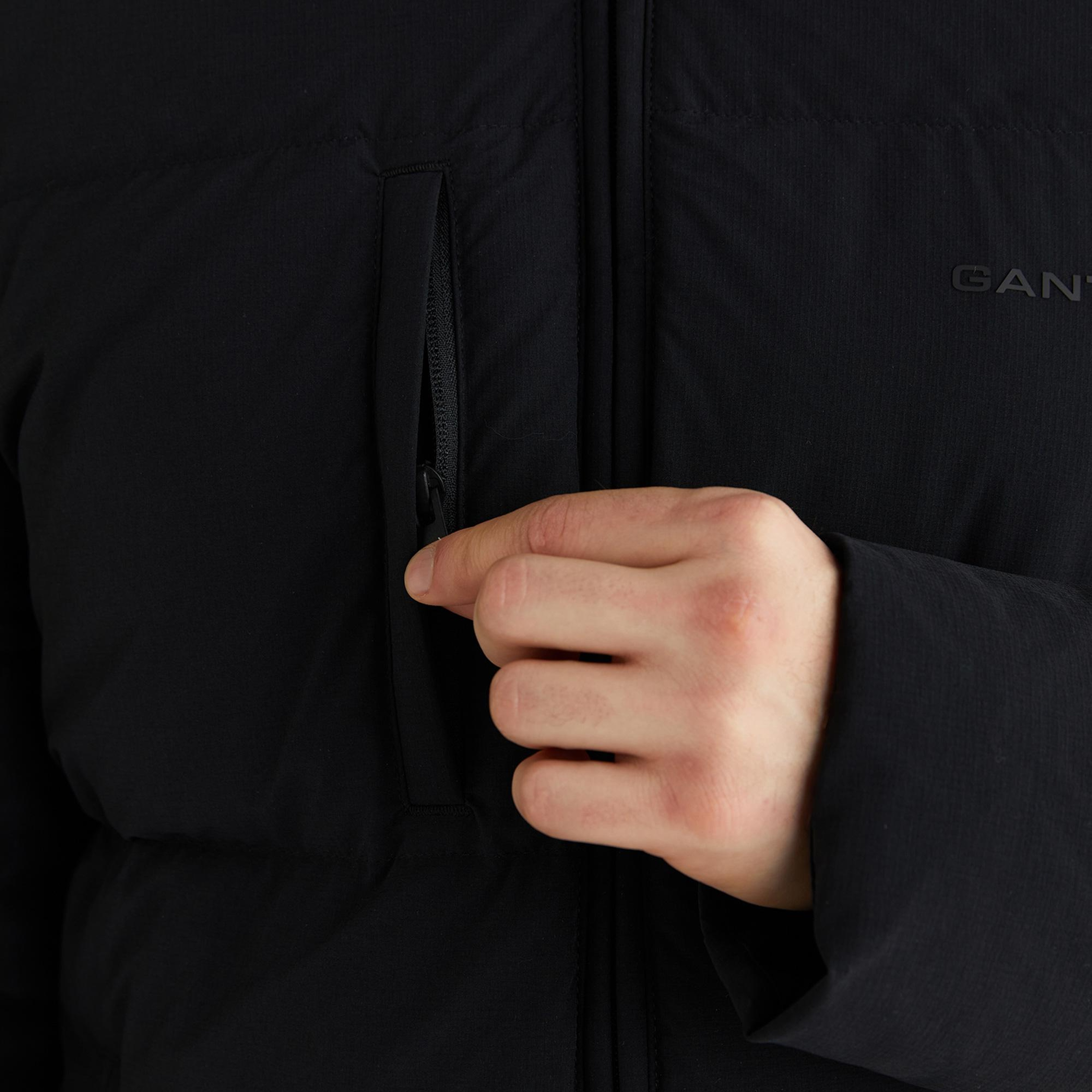 GANT Erkek Siyah Regular Fit Fermuarlı Mont