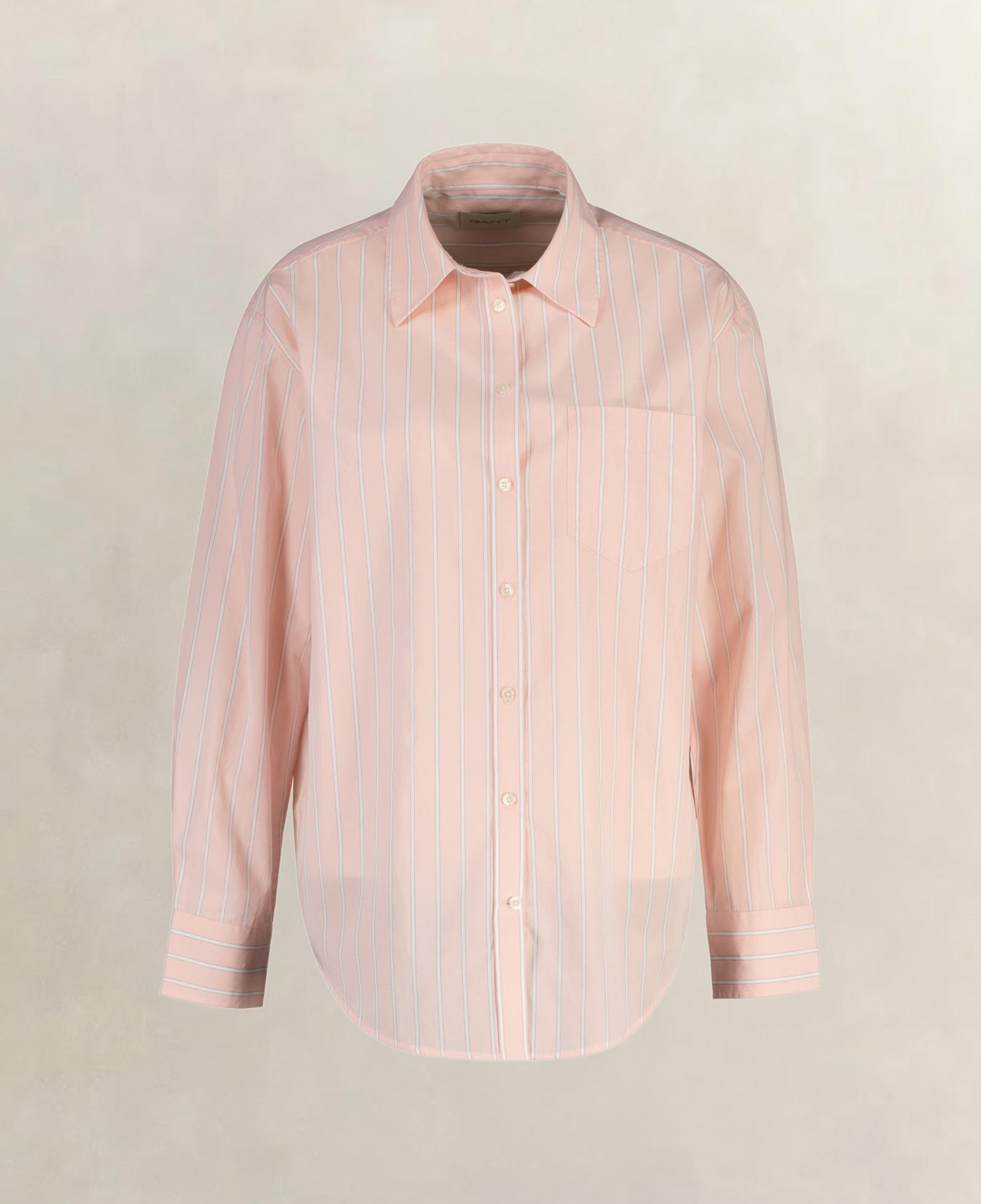 GANT Kadın Pembe Relaxed Fit Çizgili Gömlek