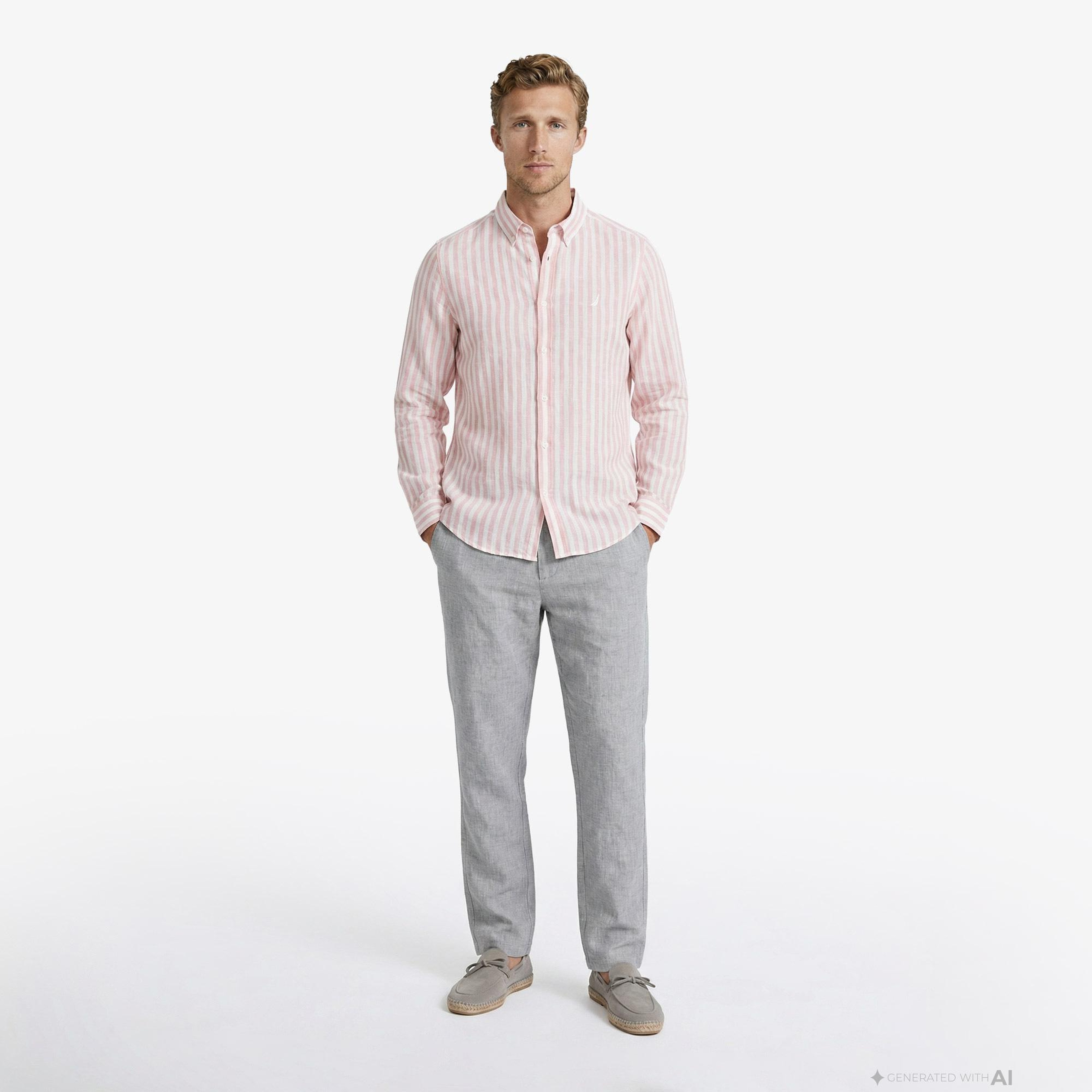 Nautica Erkek Gri Regular Fit Pantolon