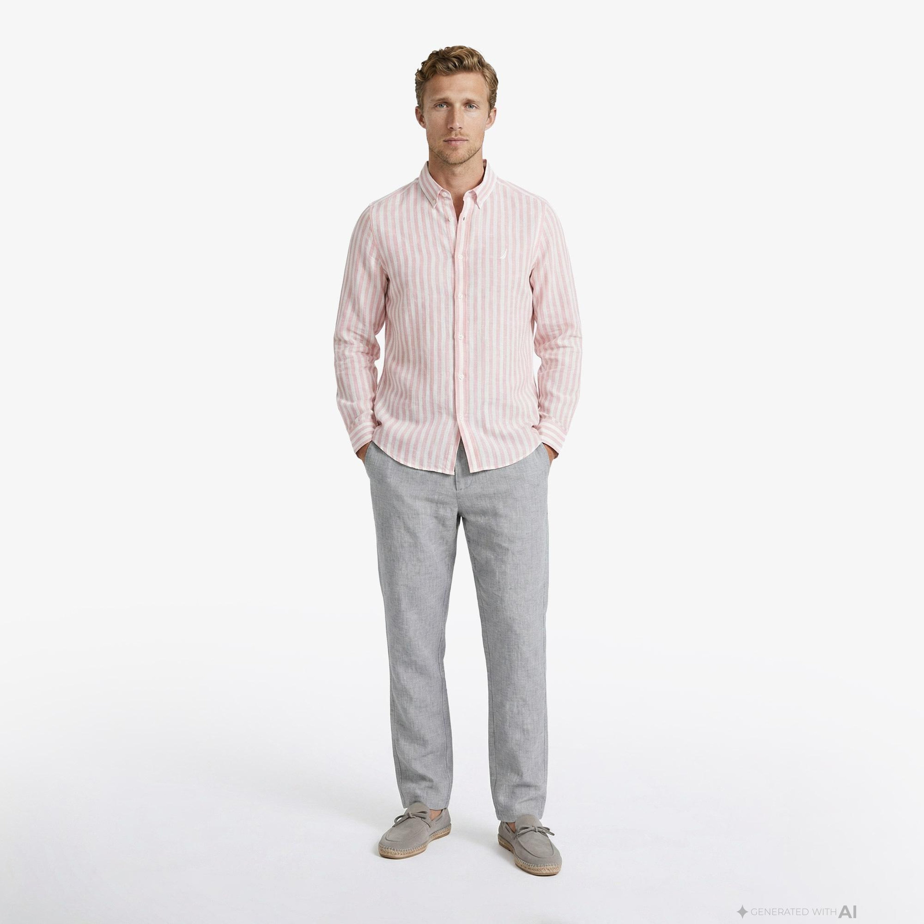 Nautica Erkek Gri Regular Fit Pantolon