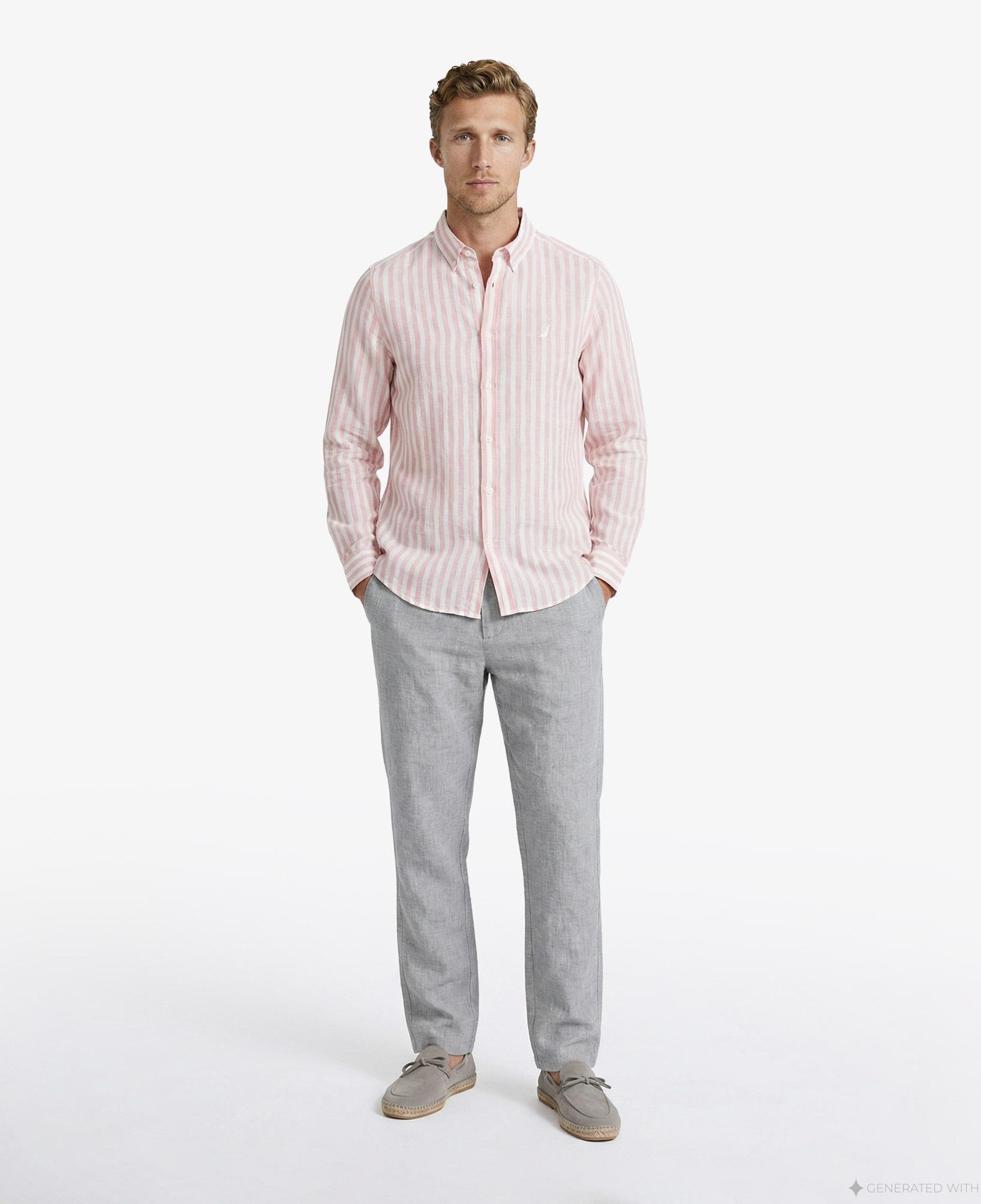 Nautica Erkek Gri Regular Fit Pantolon