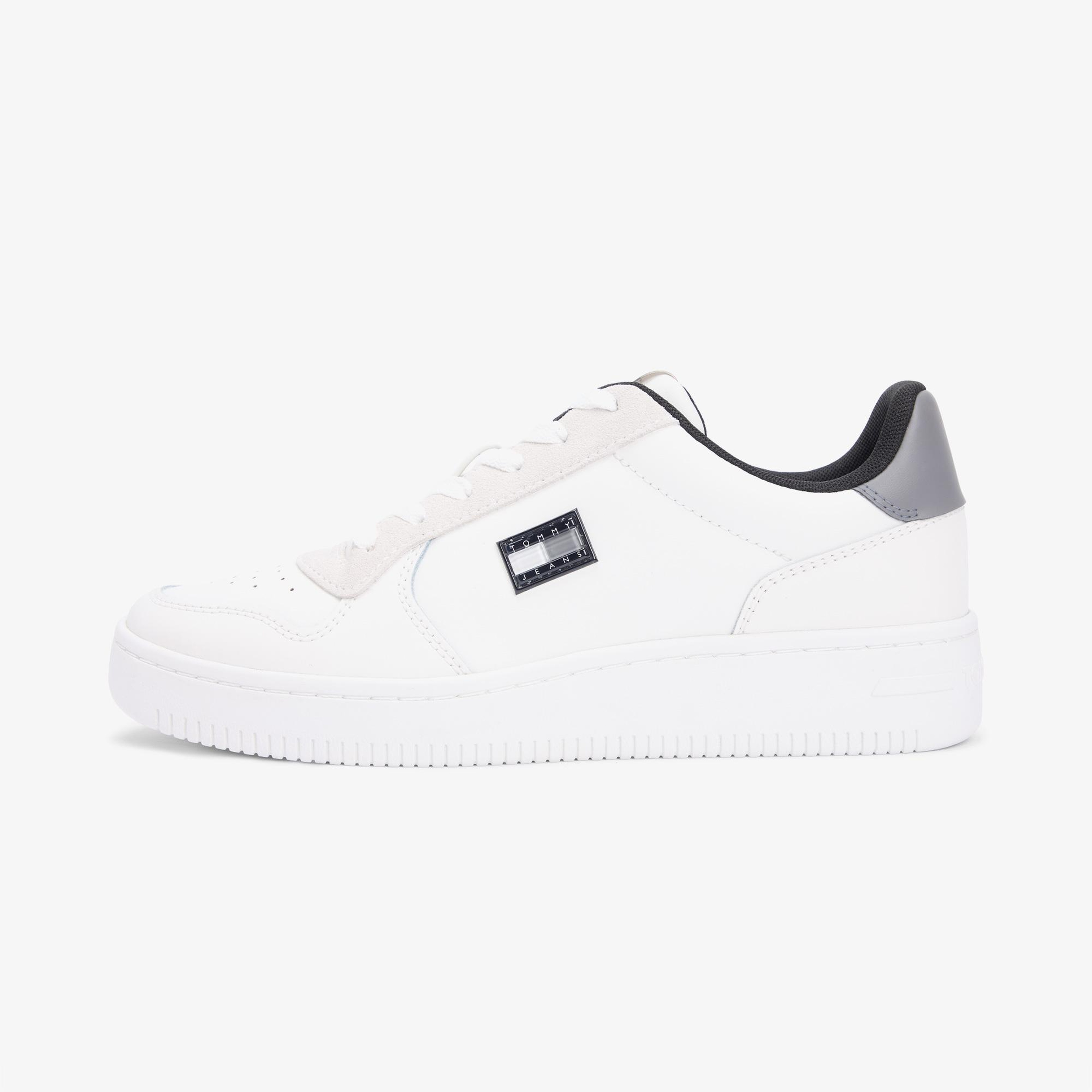 Tommy Hilfiger Retro Basket Erkek Beyaz Spor Ayakkabı