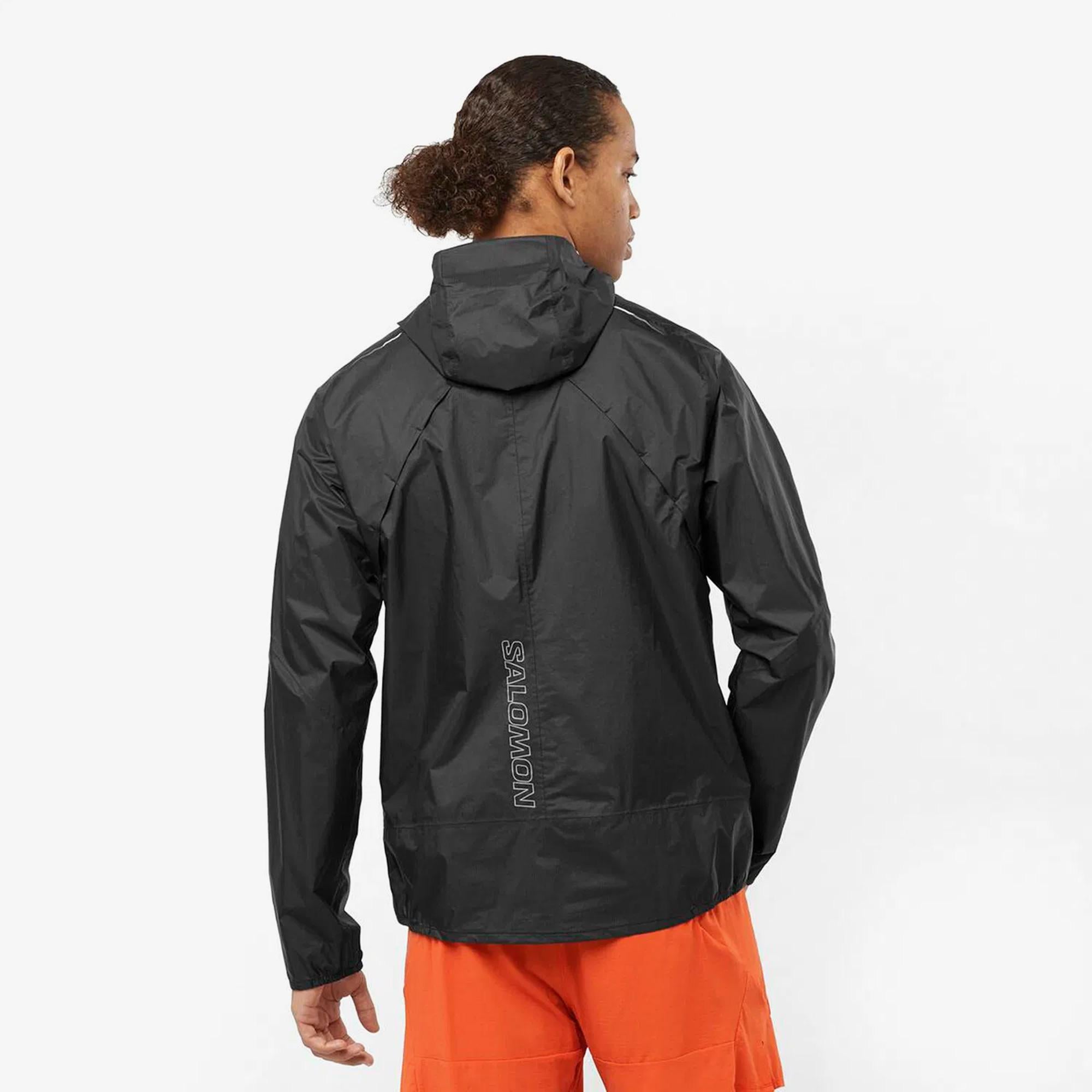 Salomon Bonatti Waterproof Erkek Siyah Koşu Ceketi