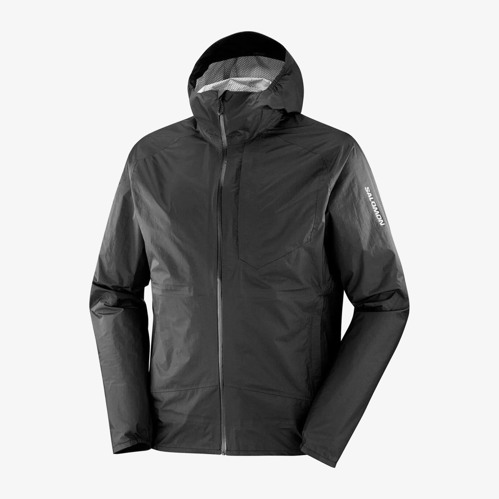 Salomon Bonatti Waterproof Erkek Siyah Koşu Ceketi