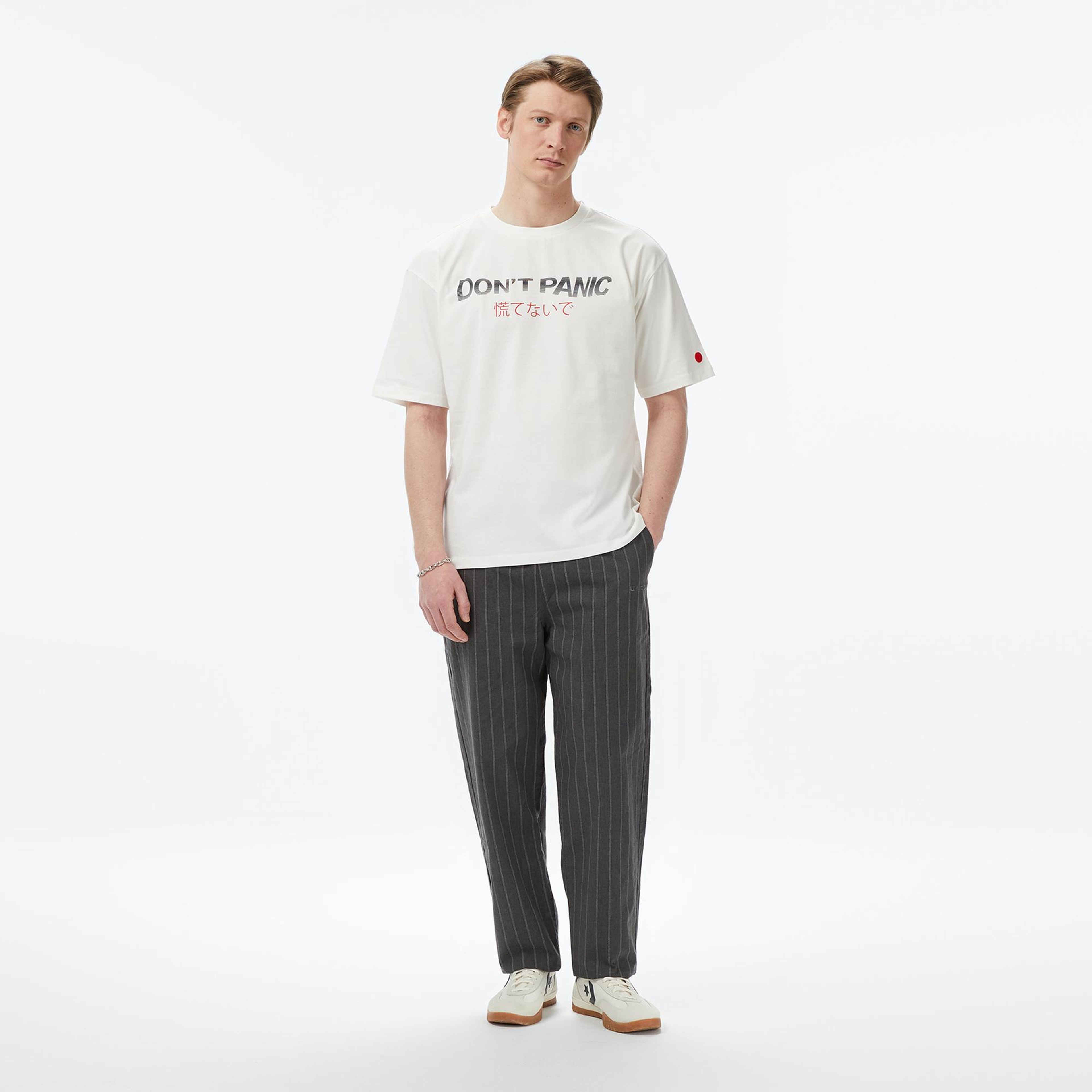UNITED4 Regular Fit Erkek Bej T-Shirt