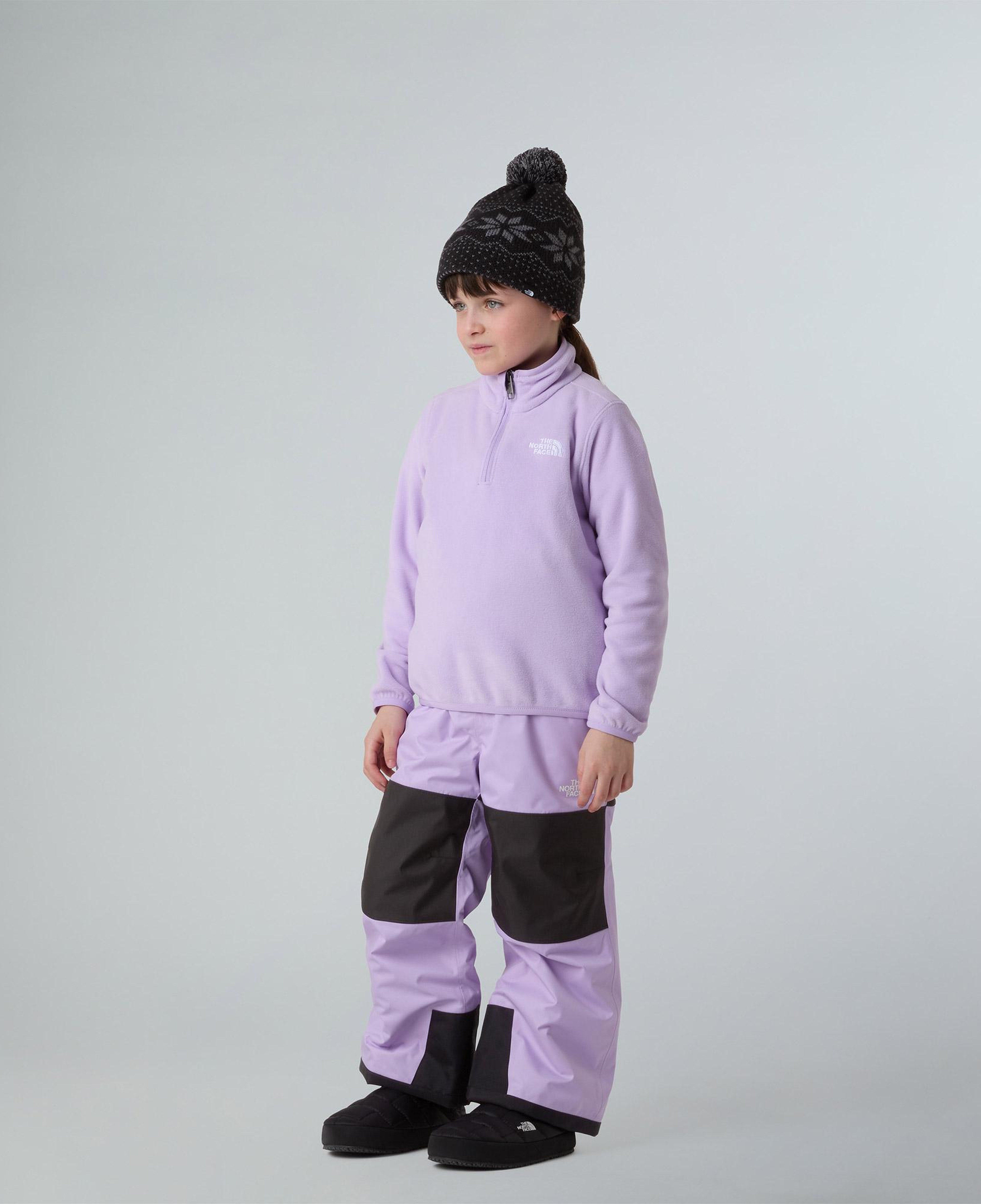 The North Face Teen Glacier 1/4 Zip Pullover Çocuk Mor Polar Ceket