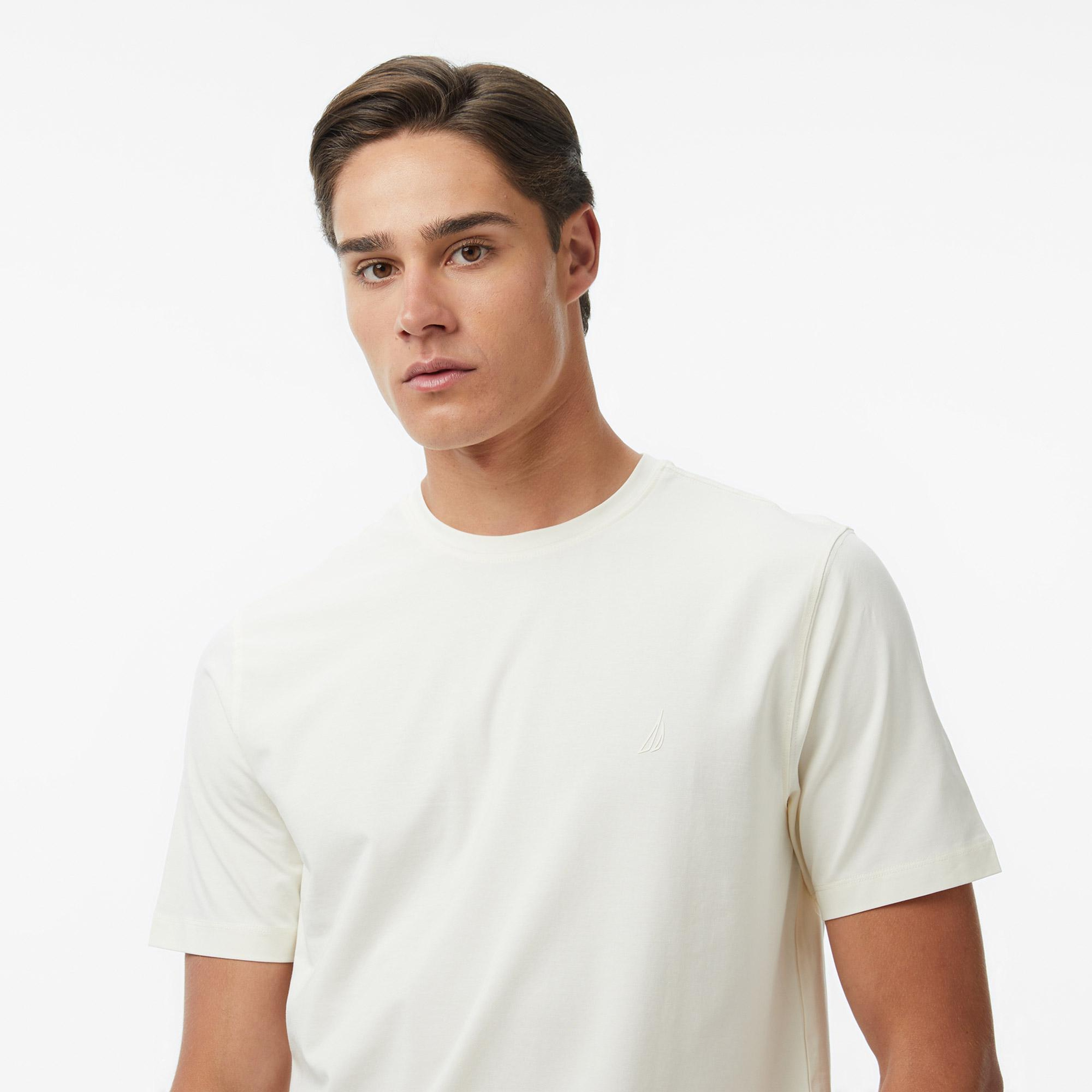 Nautica Erkek Ekru Regular Fit T-Shirt