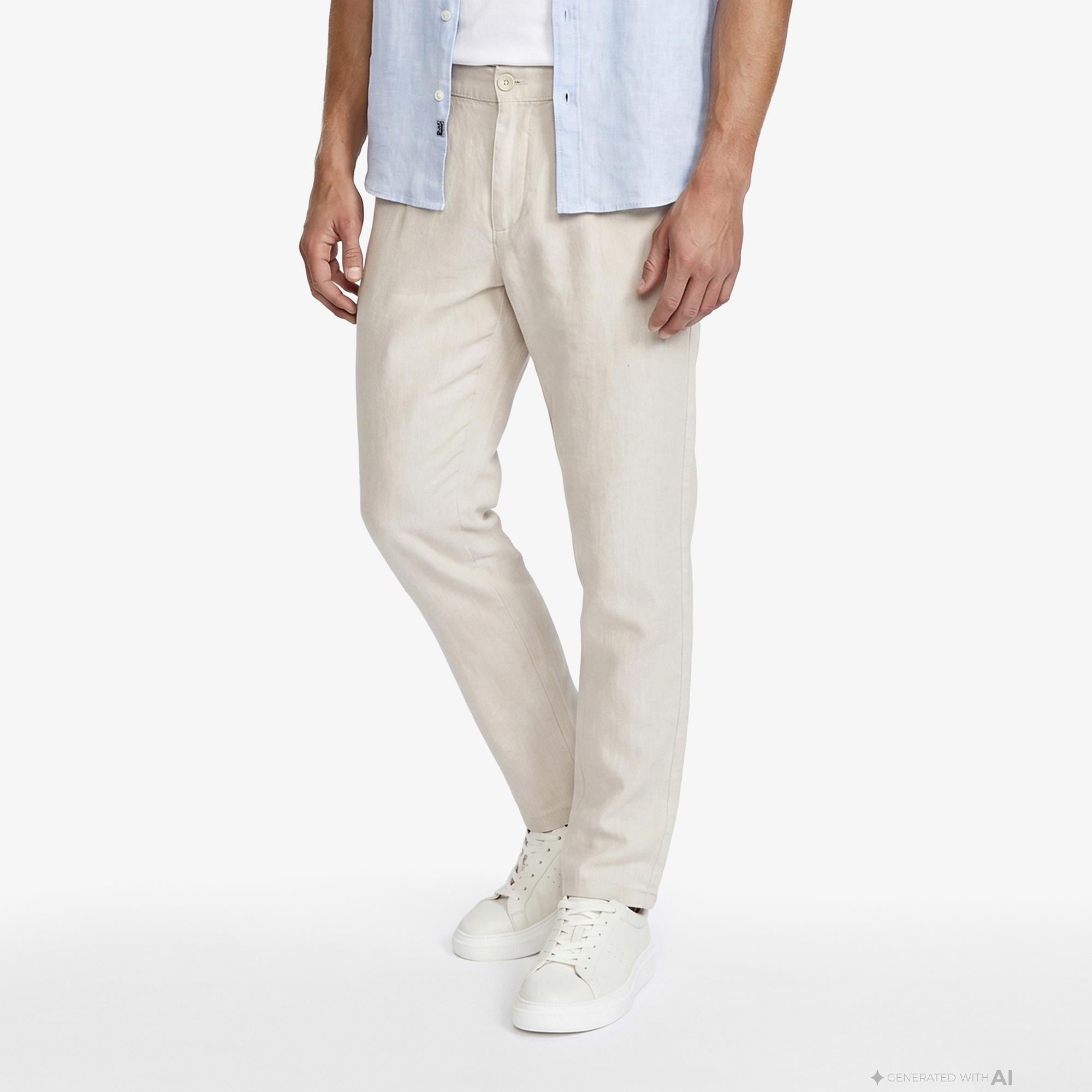 Nautica Erkek Krem Regular Fit Pantolon