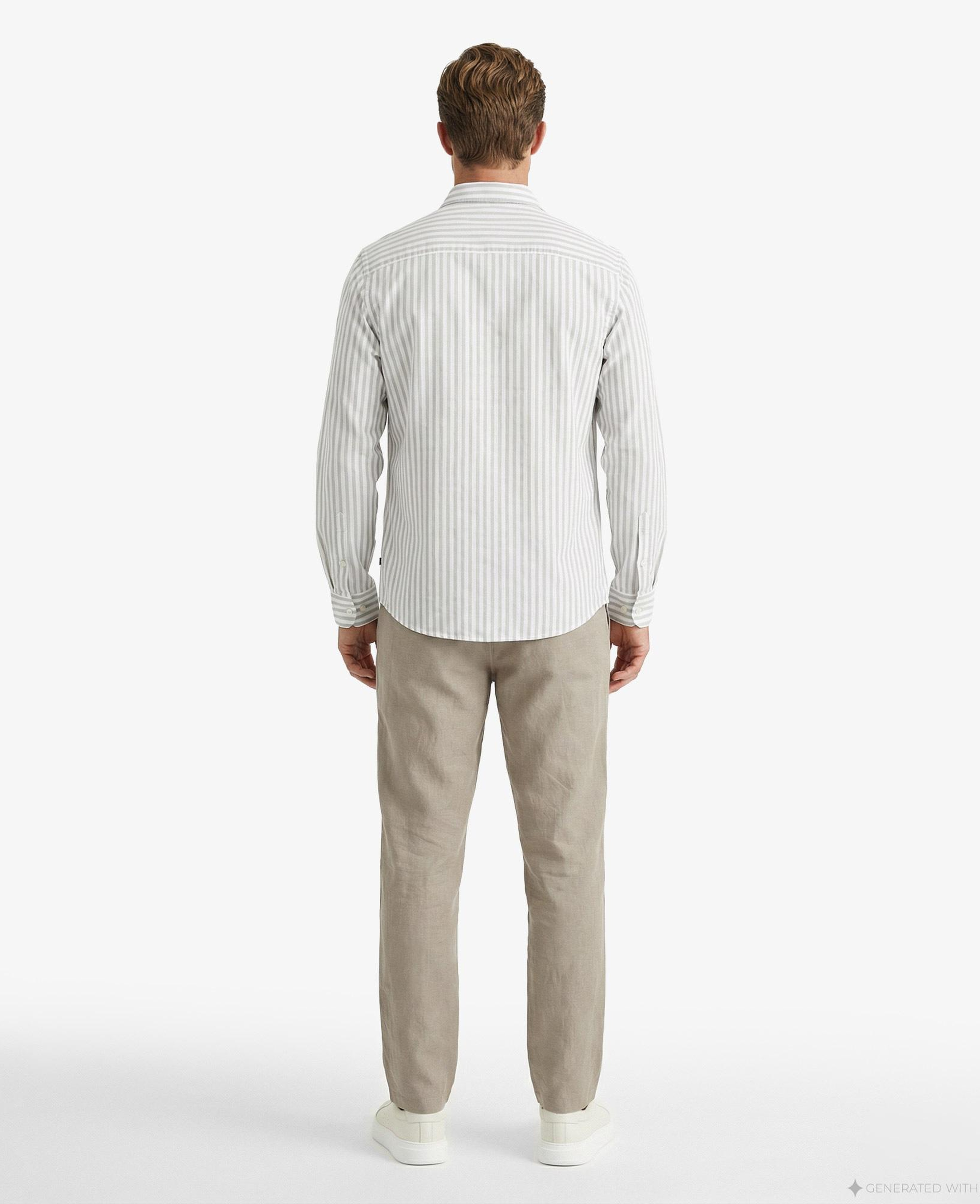 Nautica Erkek Yeşil Regular Fit Çizgili Gömlek