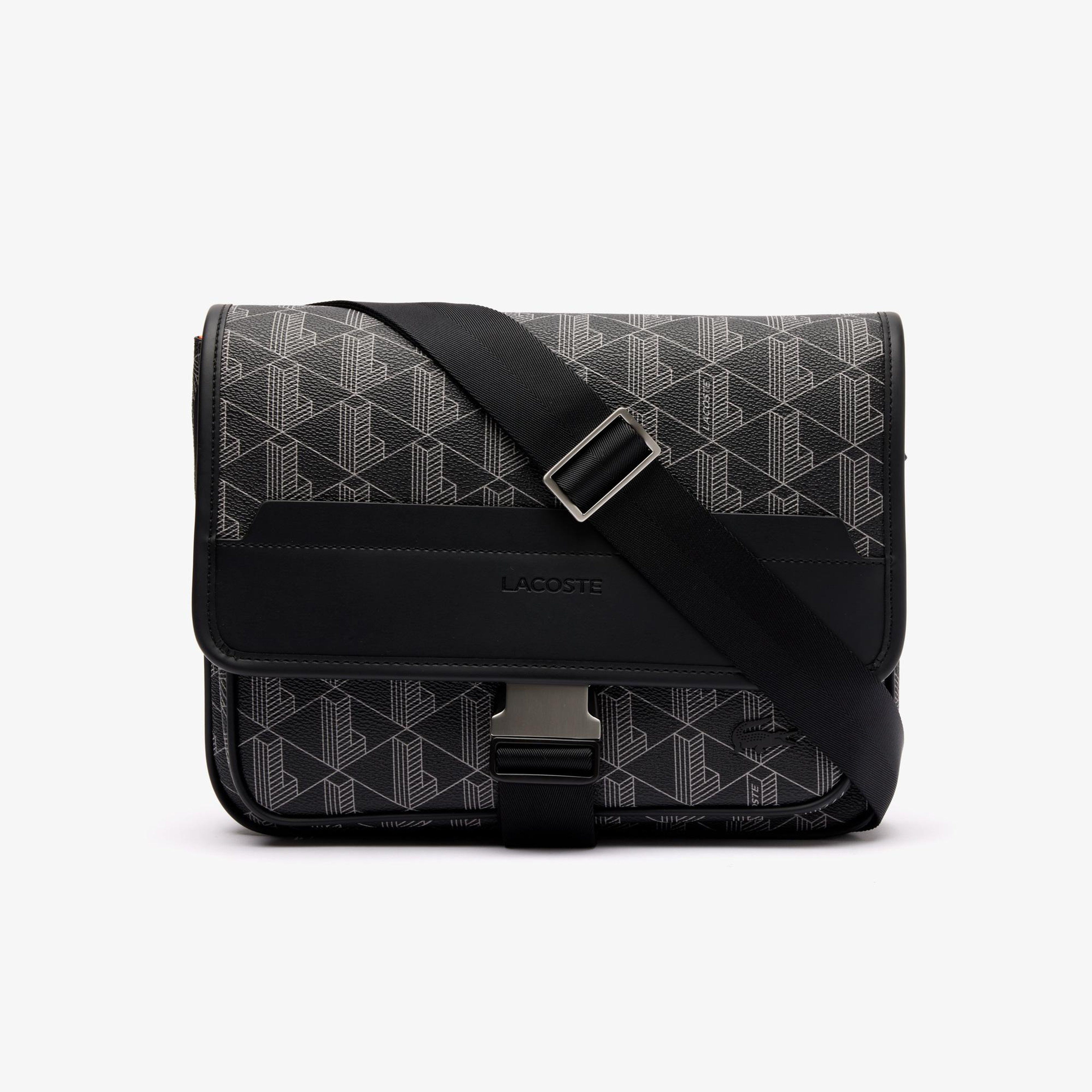Lacoste The Blend Erkek Monogram Siyah Postacı Çantası