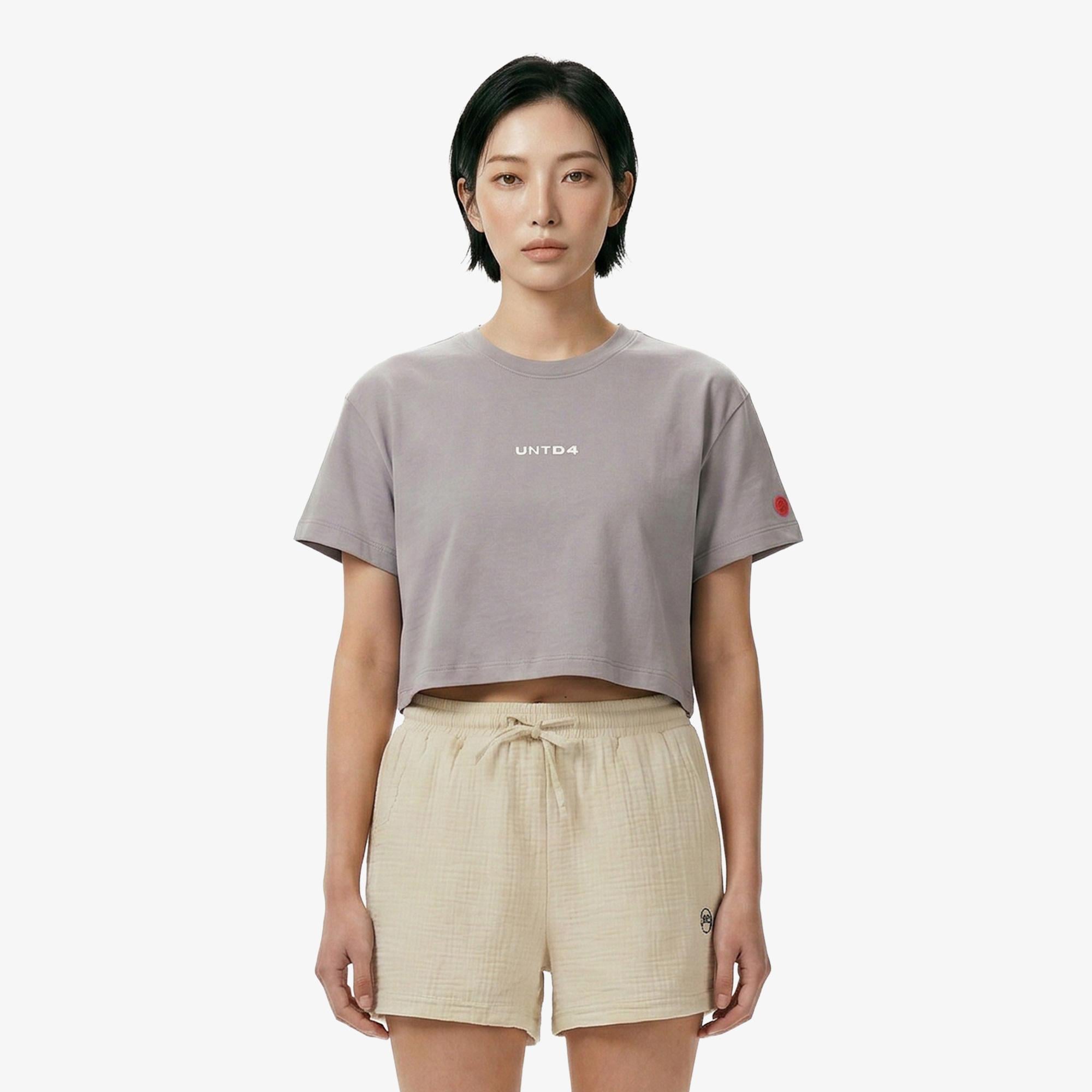 UNITED4 Regular Fit Kadın Gri T-Shirt