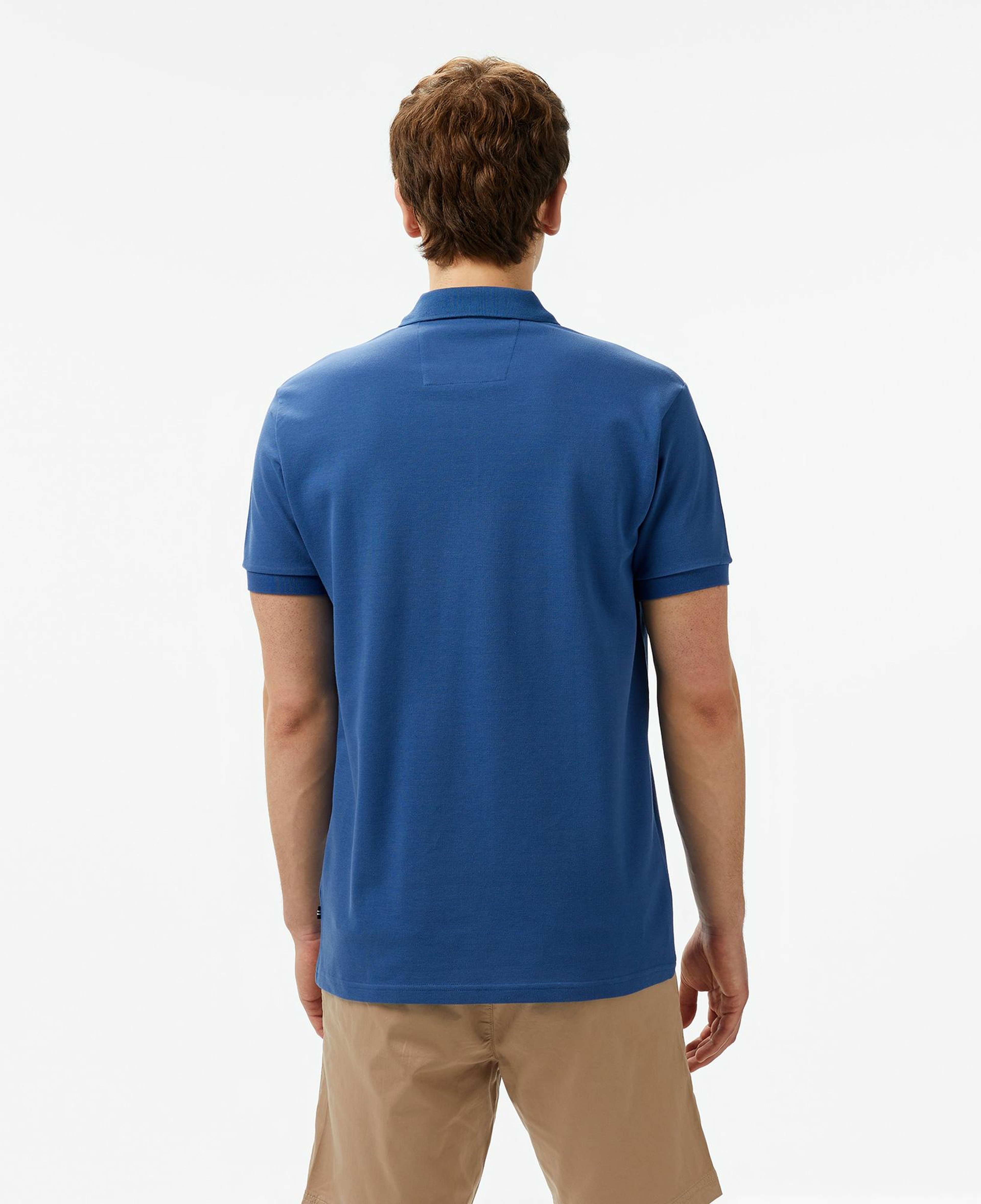 Nautica Erkek Mavi Classic Fit Polo Yaka T-Shirt