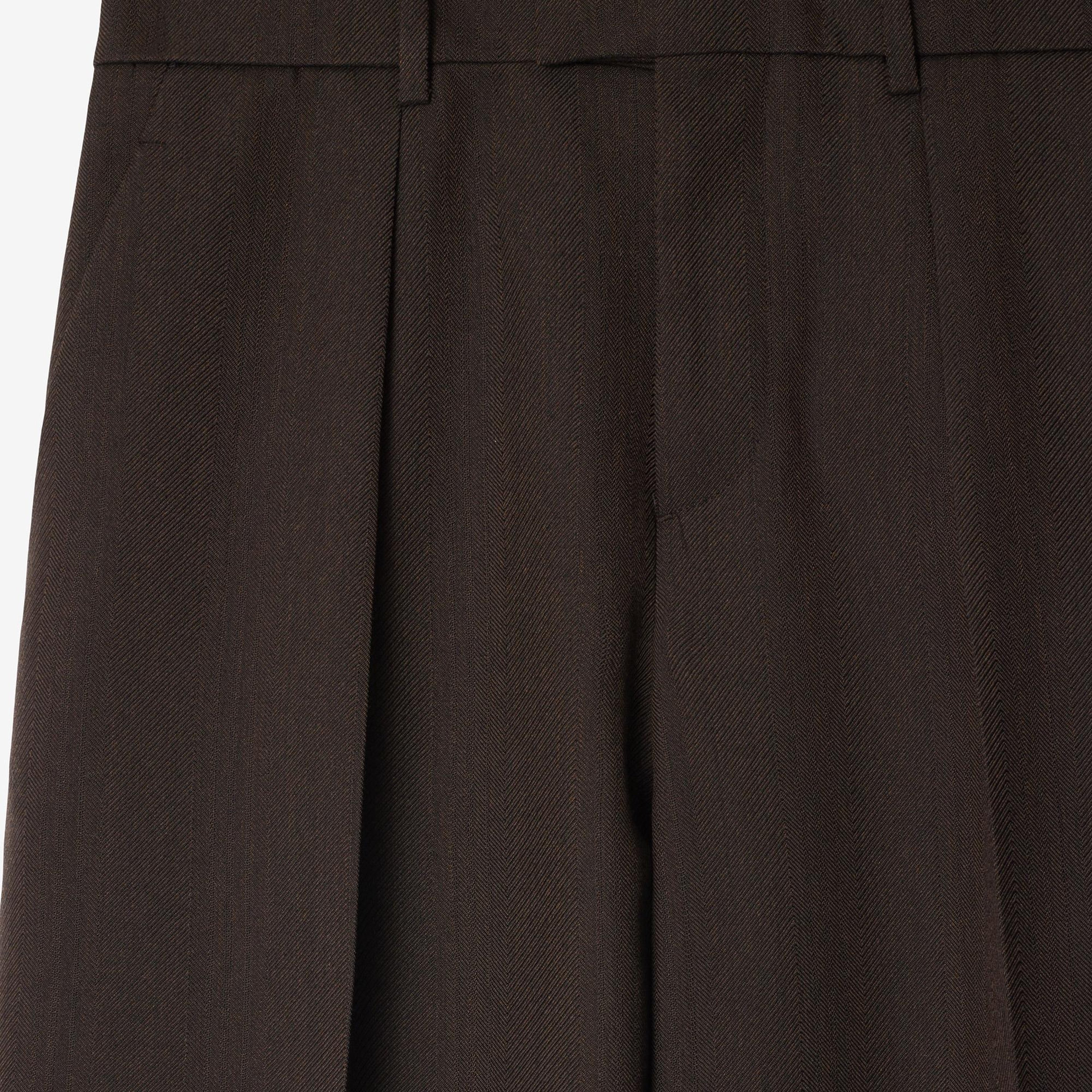 Burberry Kadın Siyah Yün Pantolon