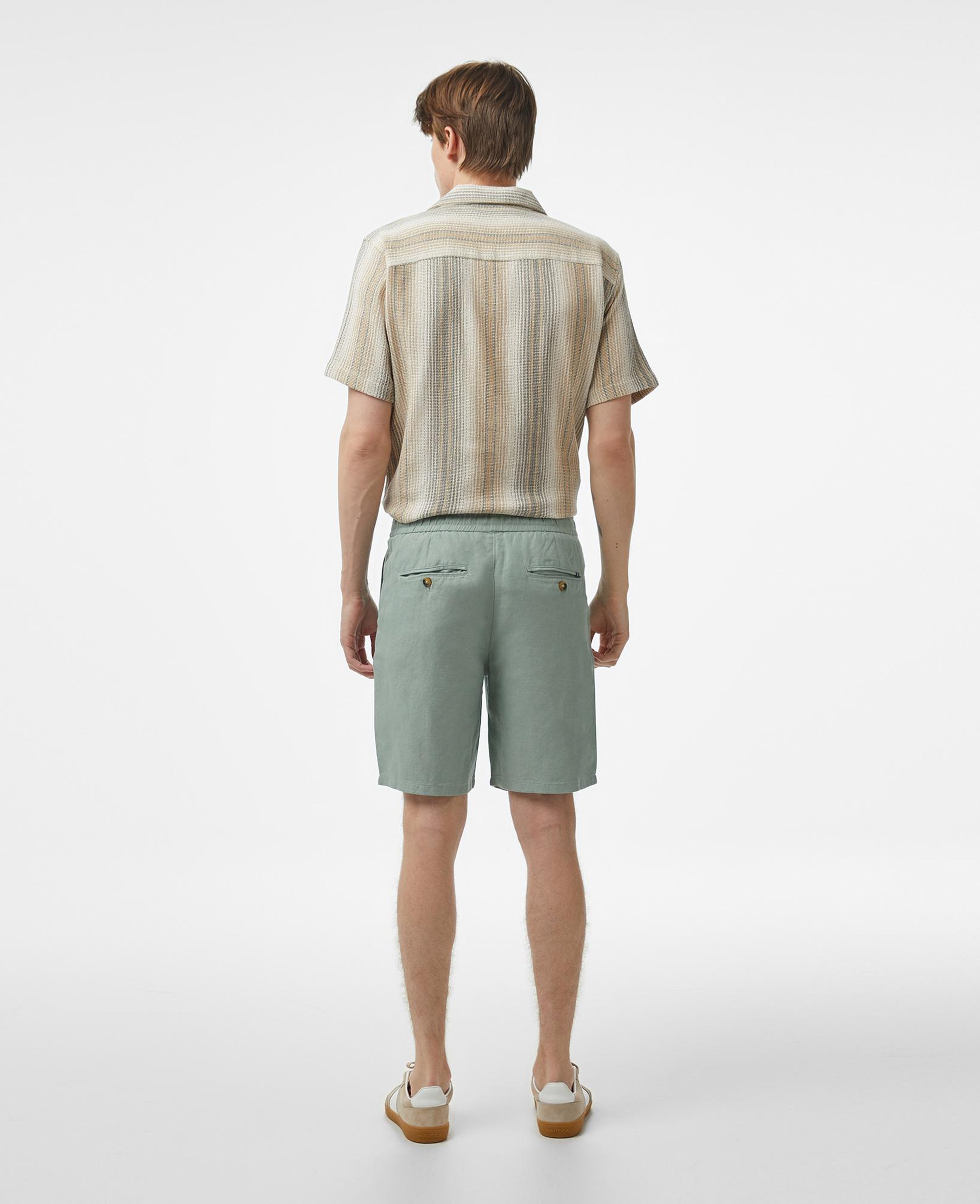 Nautica Erkek Keten Karışımlı Keten Karışımlı Yeşil Jogger Şort