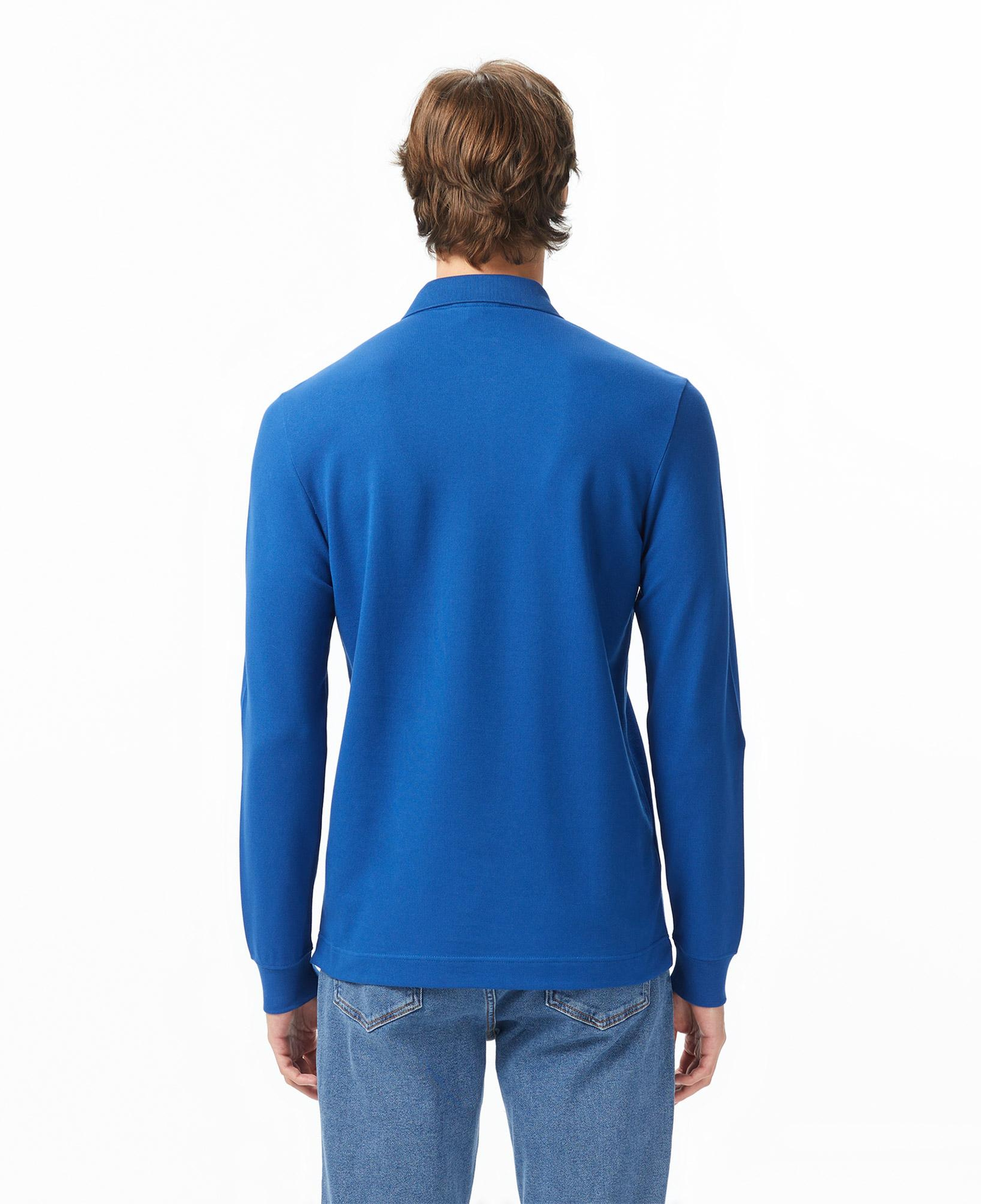 Erkek Regular Fit Uzun Kollu Koyu Mavi Paris Polo