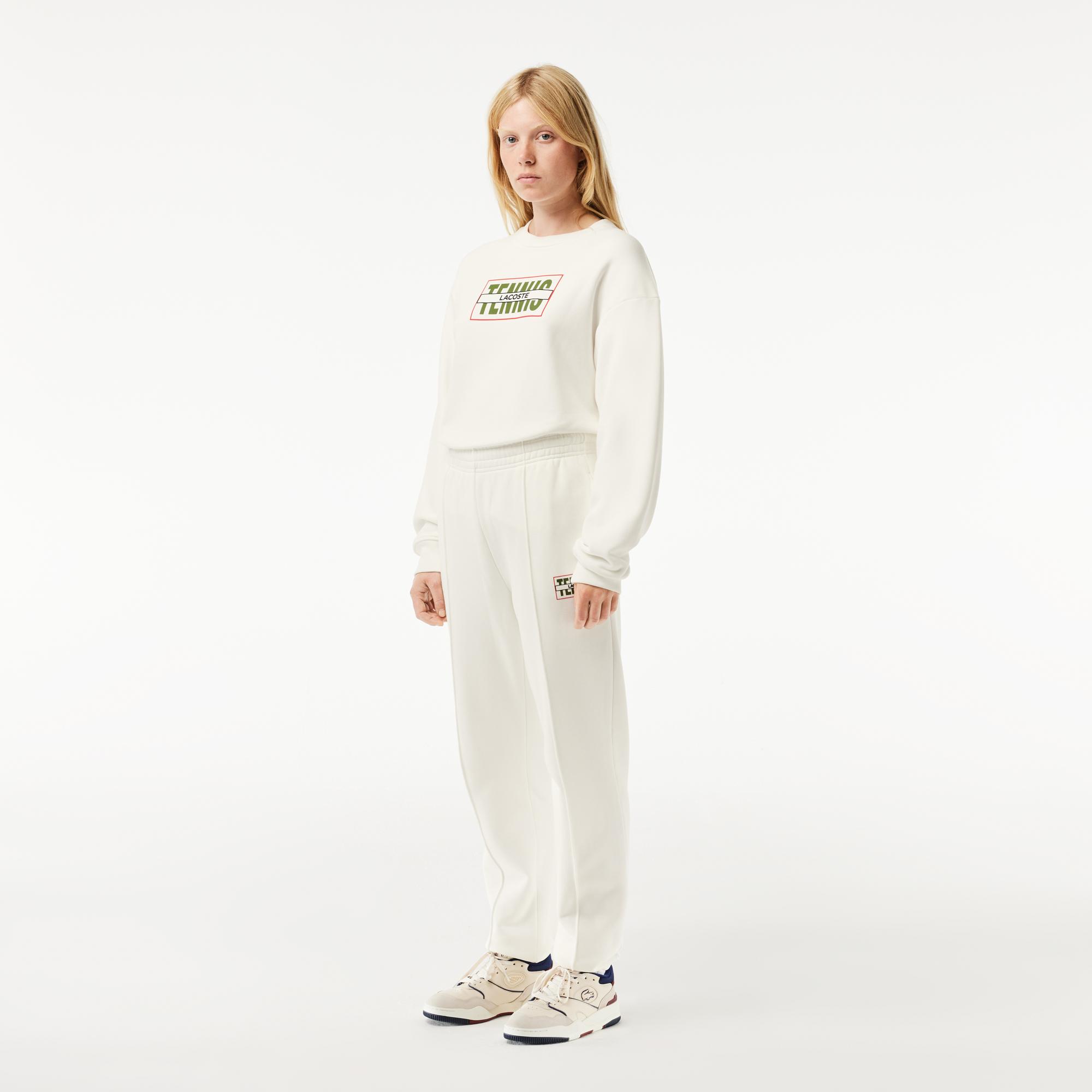 Lacoste Active Slim Fit Kadın Beyaz Eşofman Altı
