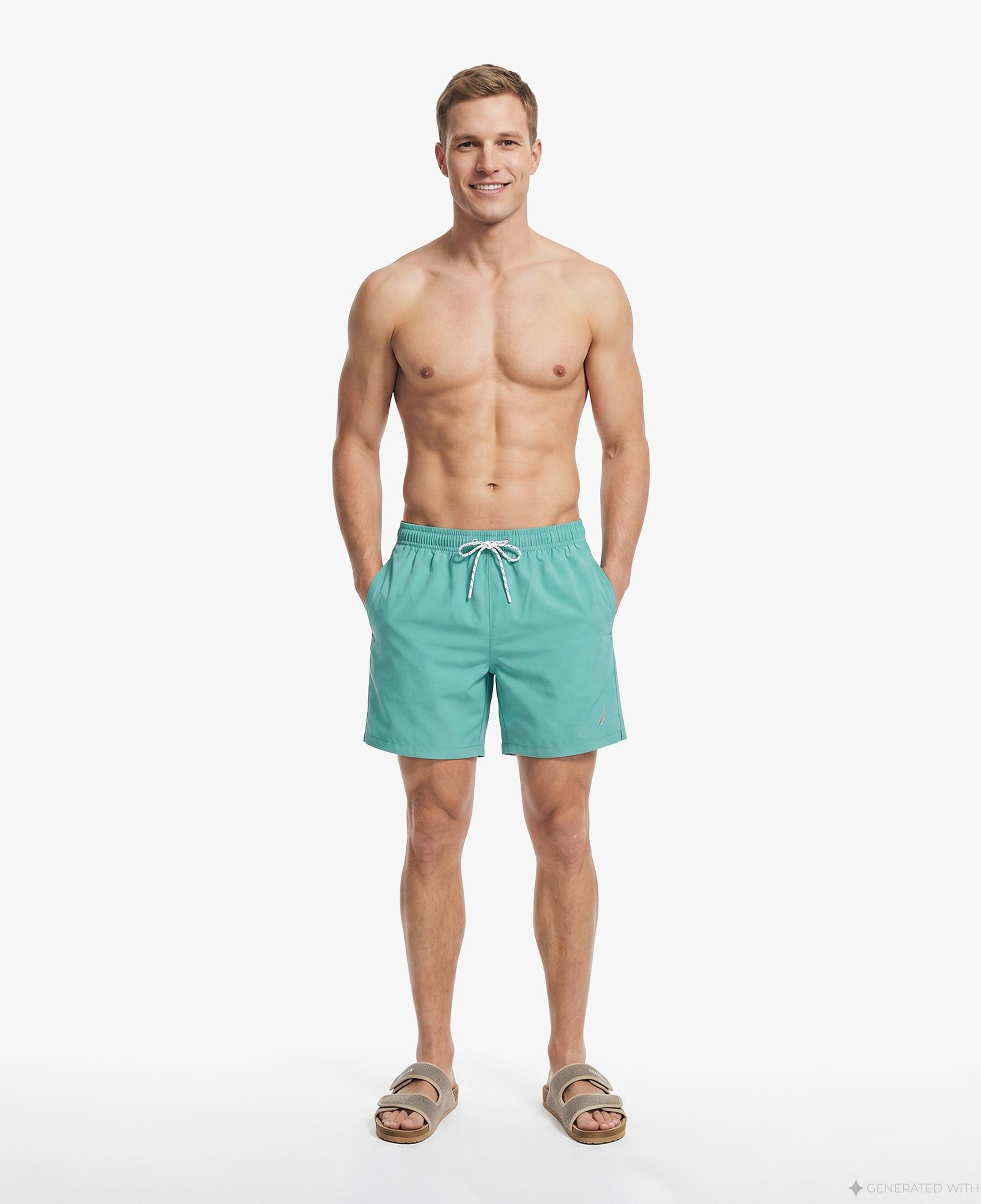 Nautica Erkek Yeşil Regular Fit Deniz Şortu