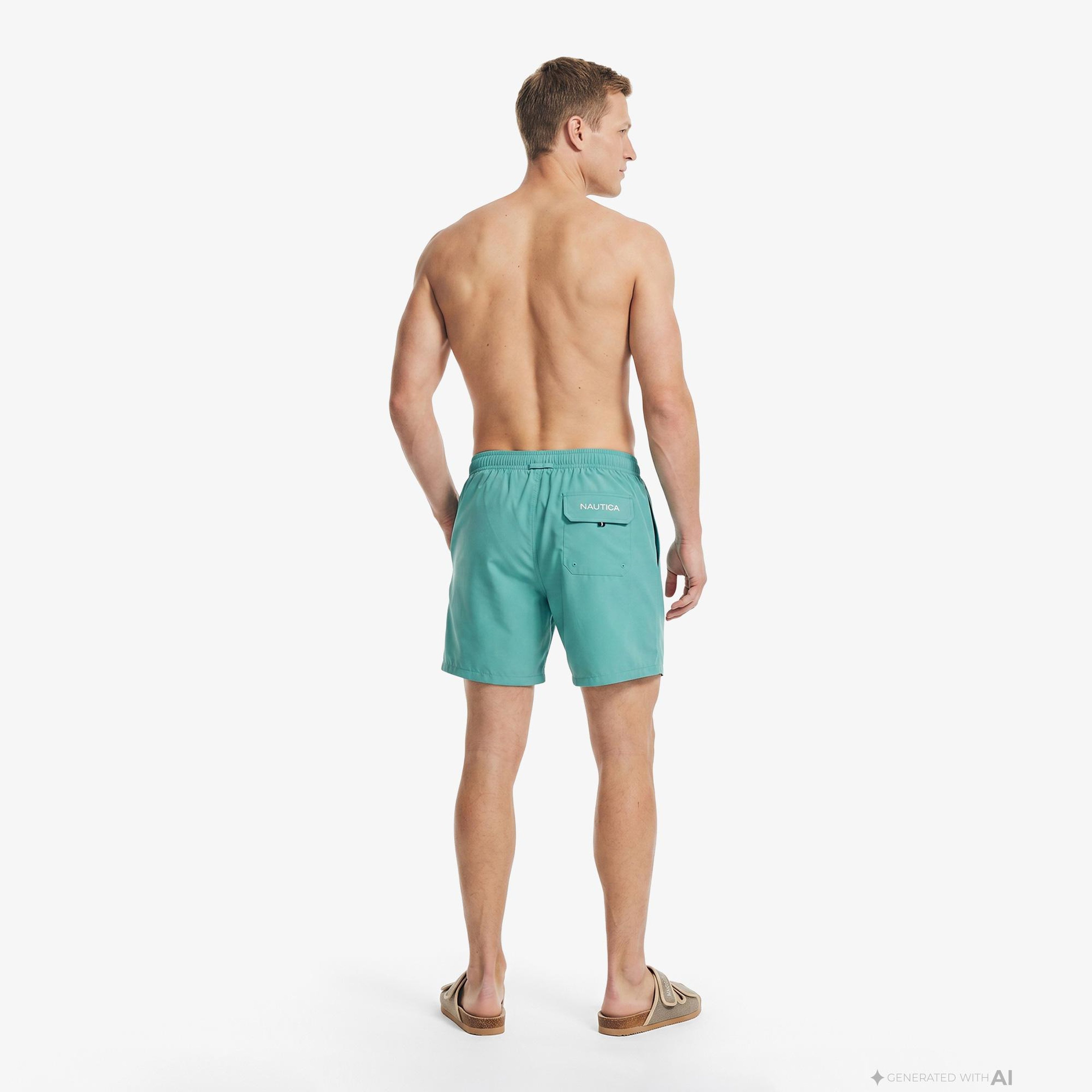 Nautica Erkek Yeşil Regular Fit Deniz Şortu