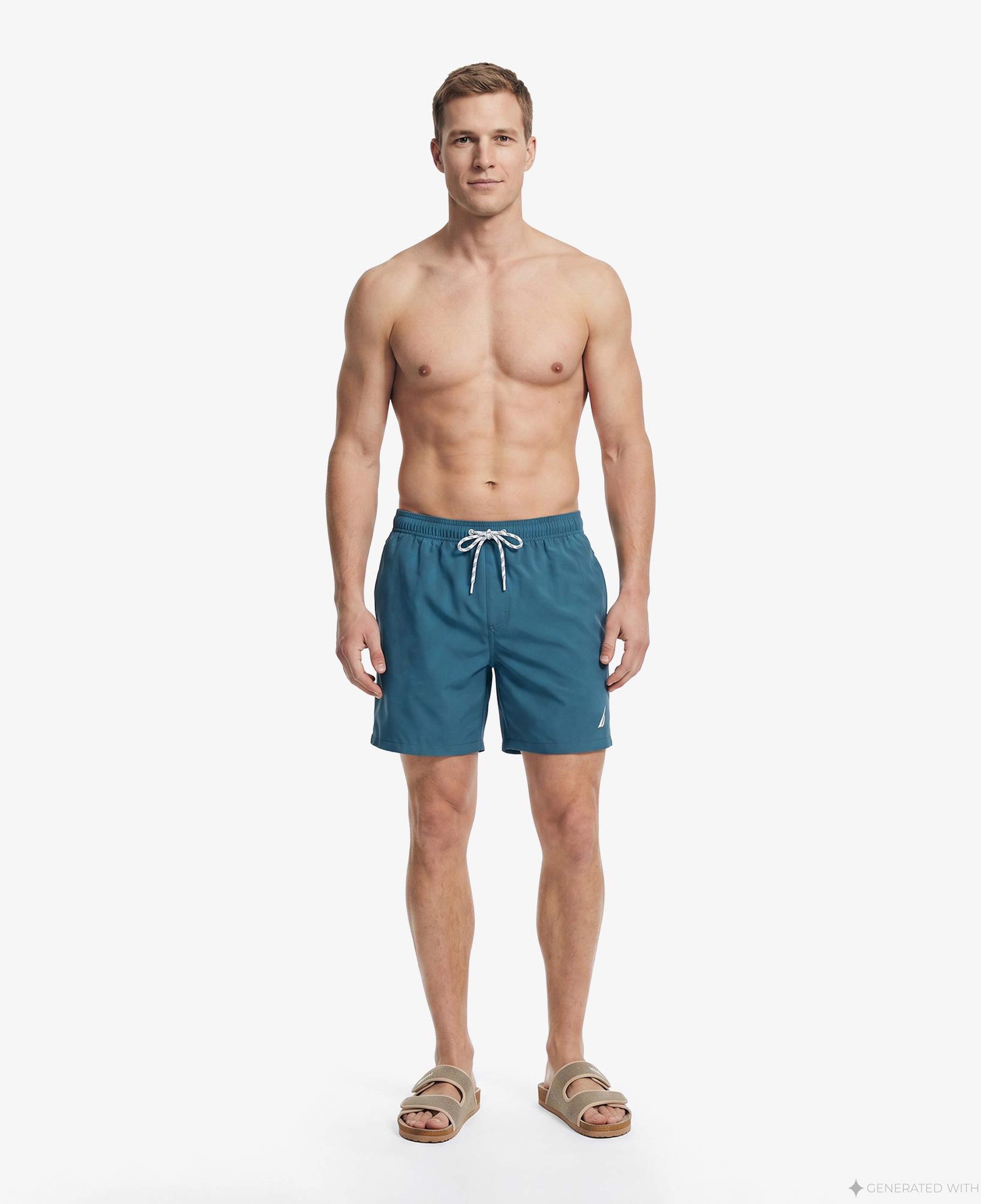 Nautica Erkek Mavi Regular Fit Deniz Şortu