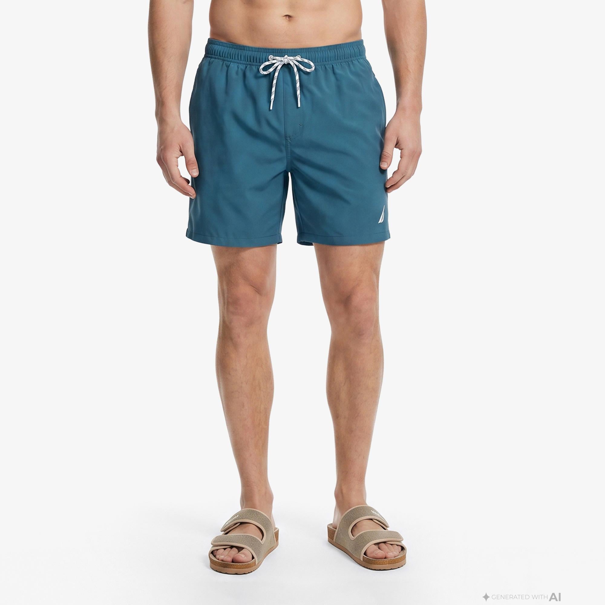 Nautica Erkek Mavi Regular Fit Deniz Şortu