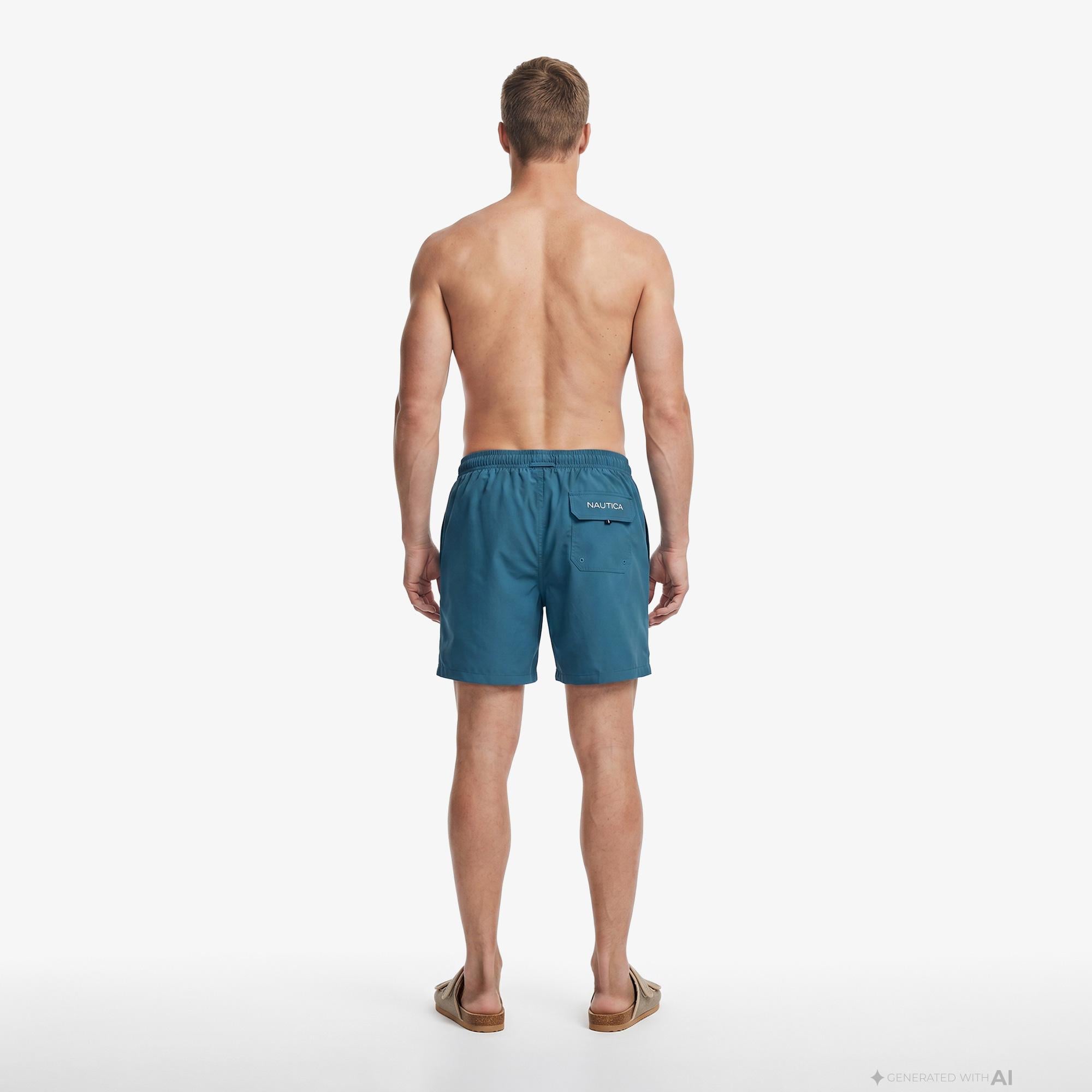 Nautica Erkek Mavi Regular Fit Deniz Şortu