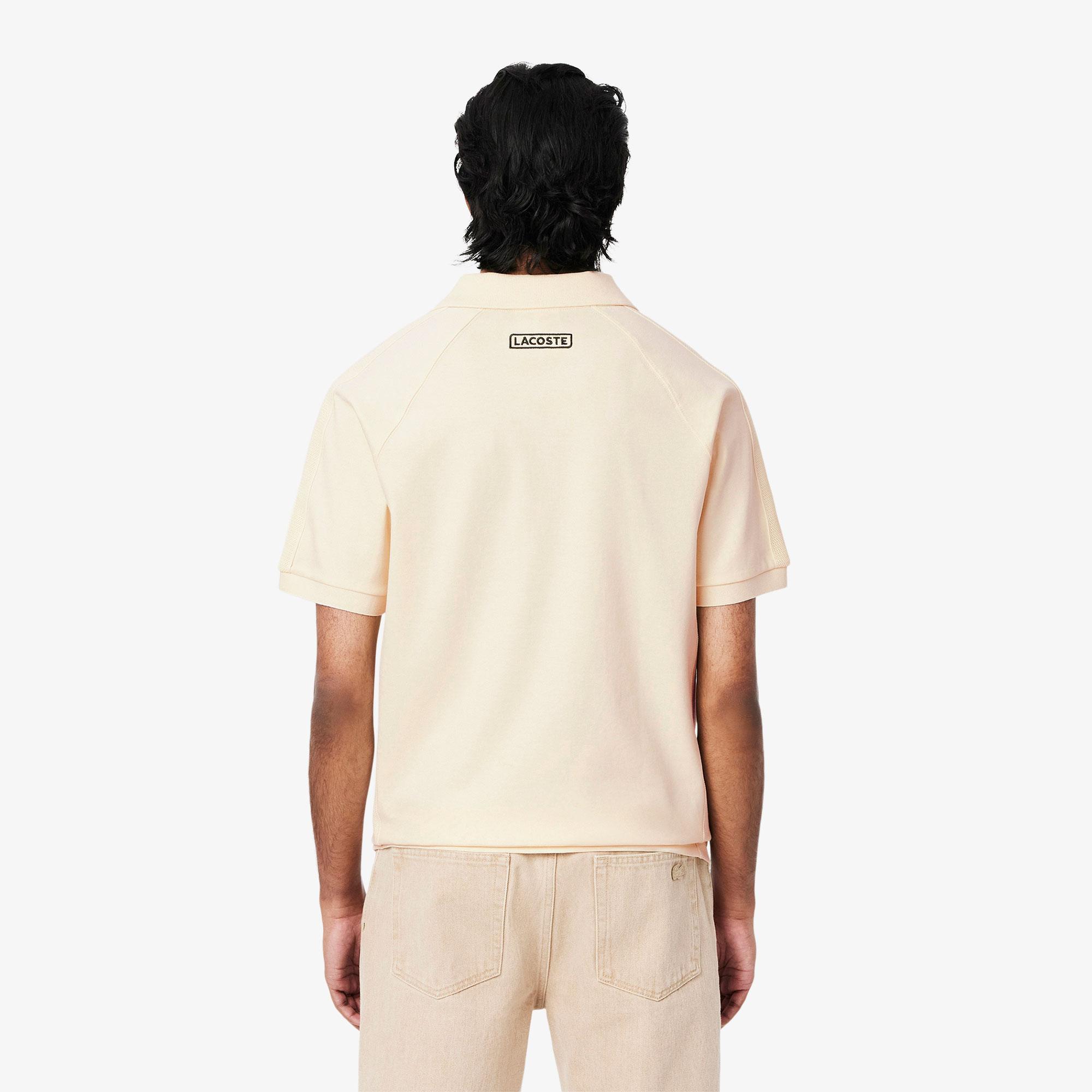 Erkek Classic Fit Organik Pamuk Krem Polo