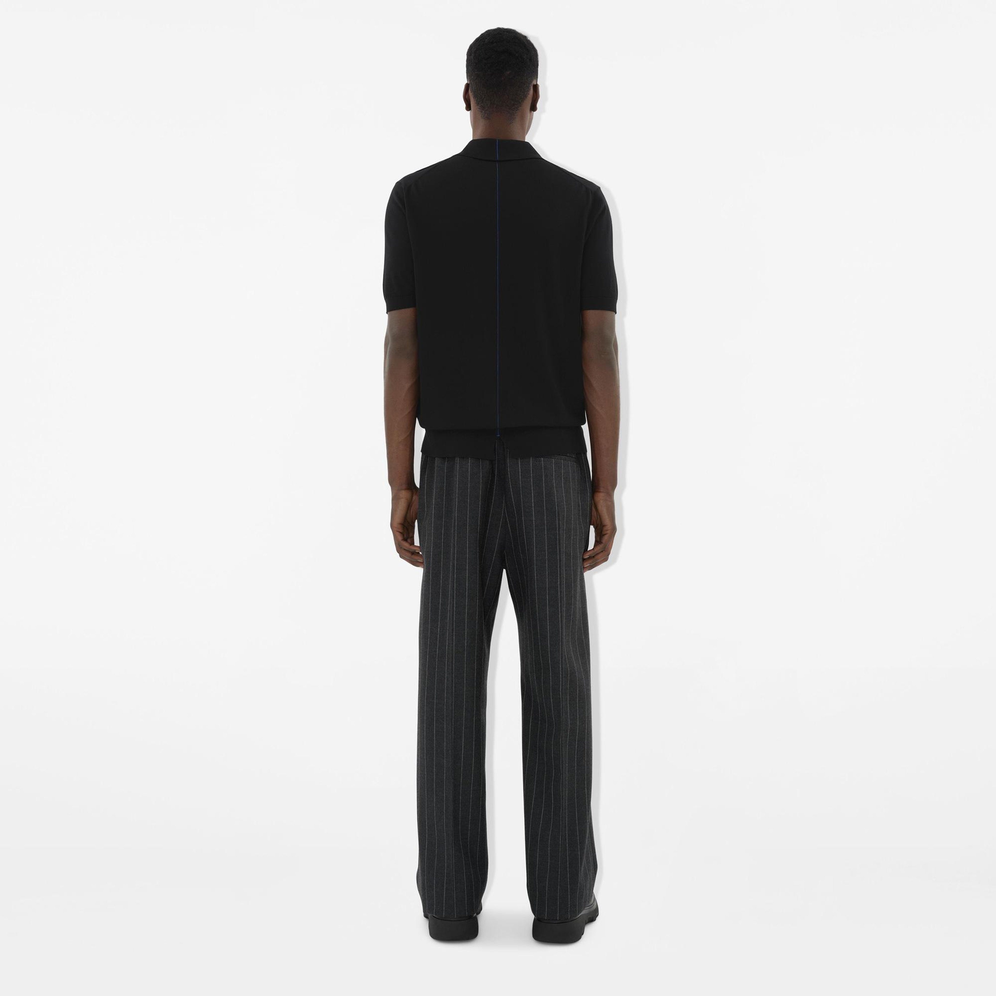 Burberry Pai Wool Erkek Siyah Polo