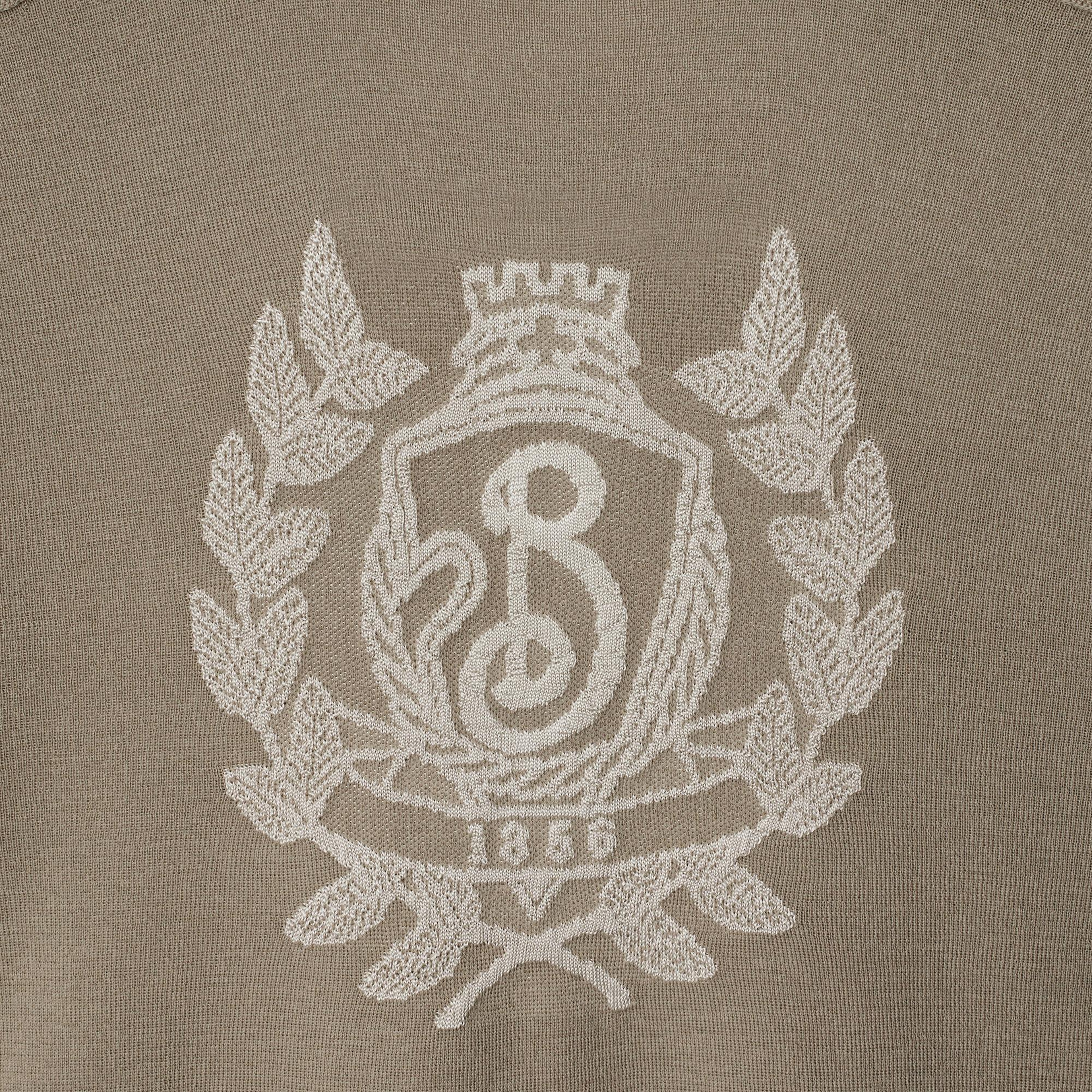 Burberry Smt Crest Wool Erkek Gri Polo