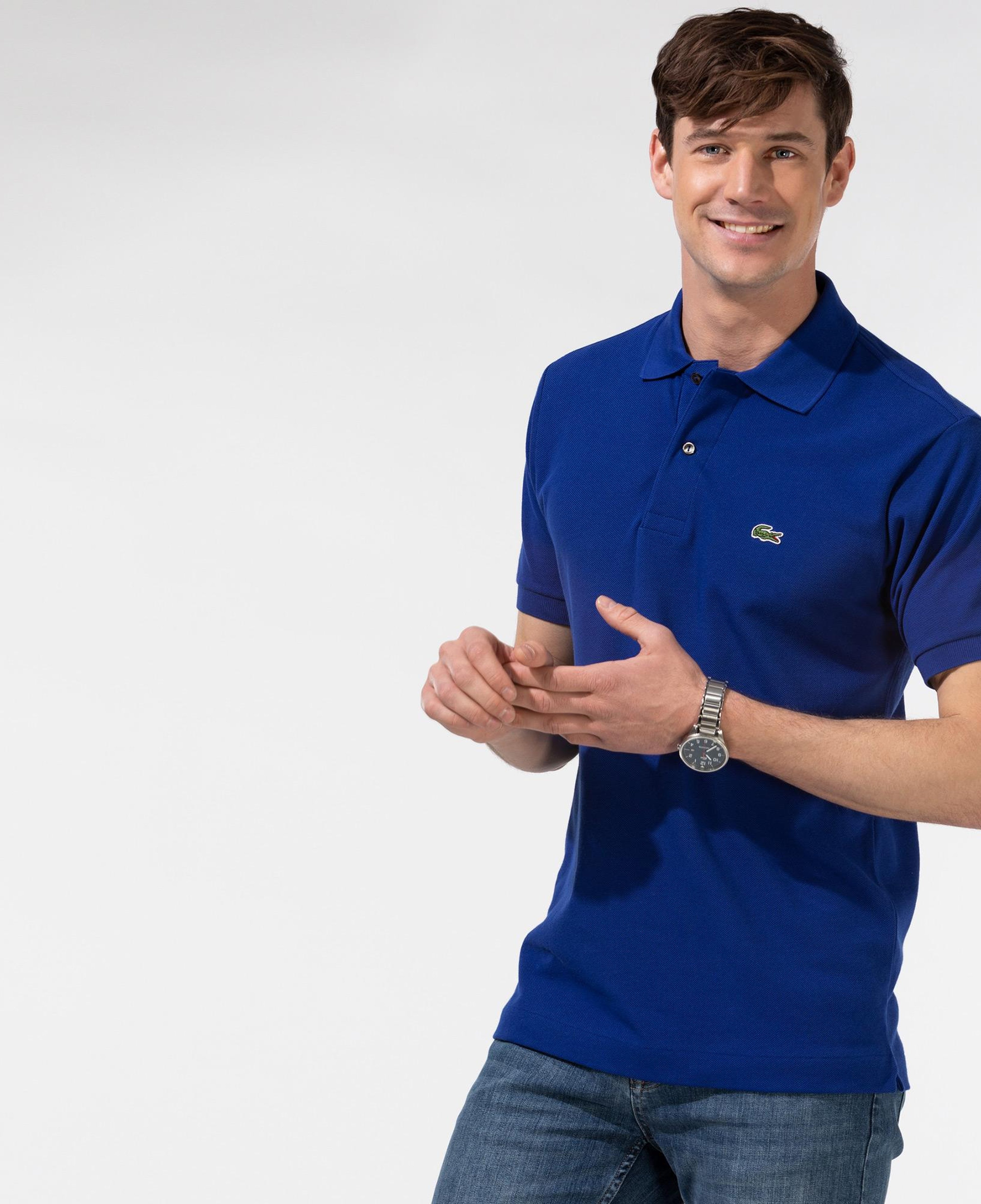 L.12.12 Erkek Classic Fit Koyu Mavi Polo