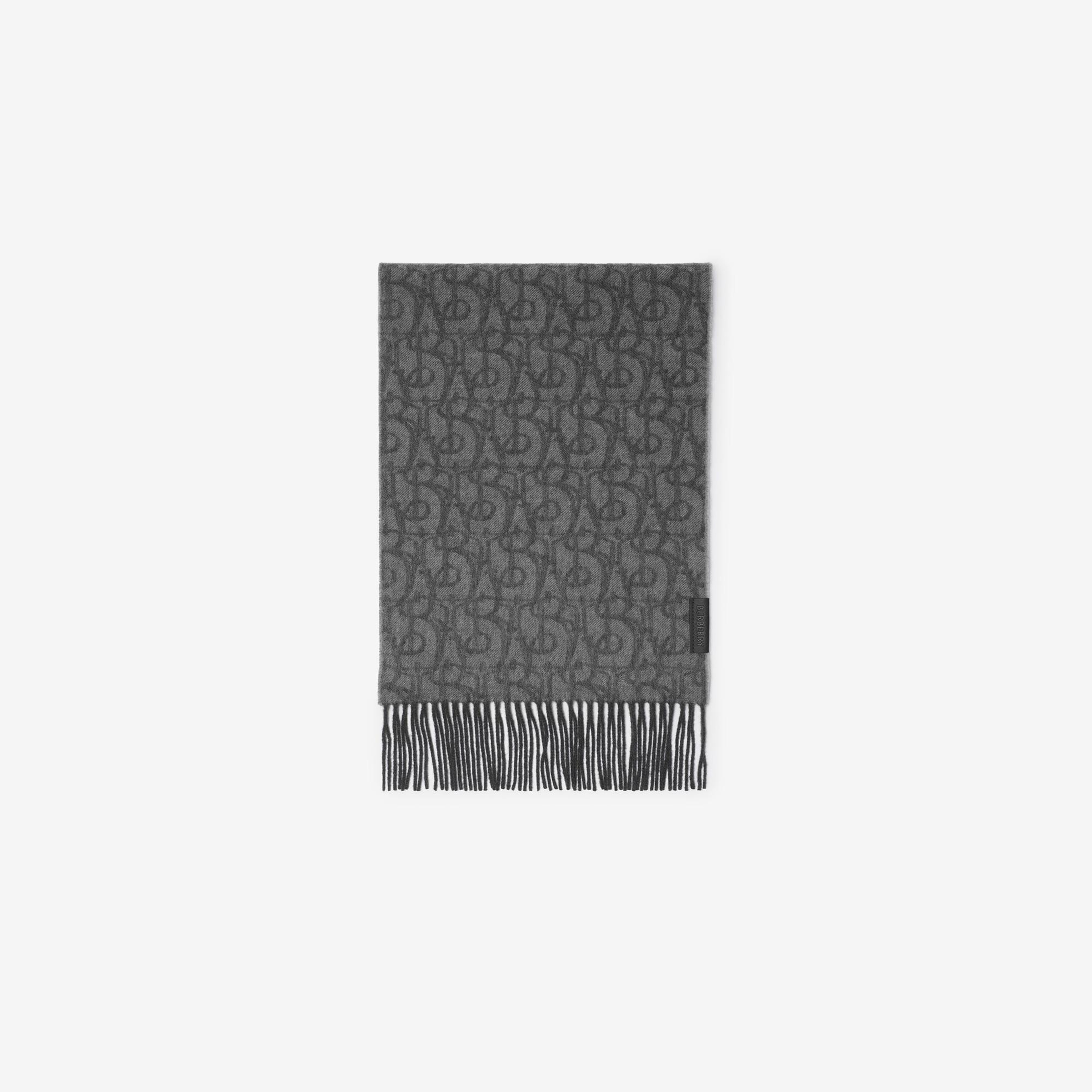 Burberry Anagram Charm Cashmere Kadın Gri Atkı
