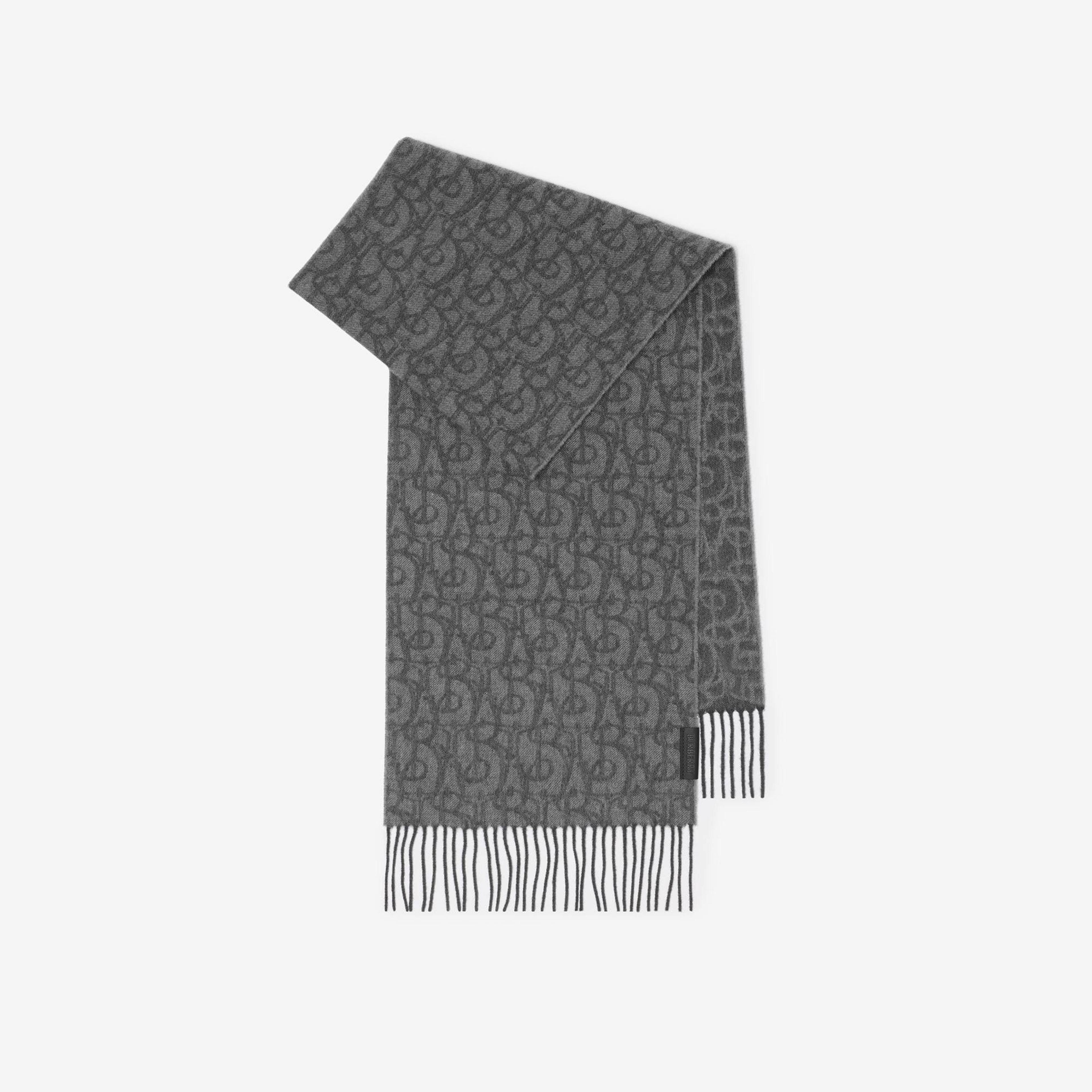 Burberry Anagram Charm Cashmere Kadın Gri Atkı