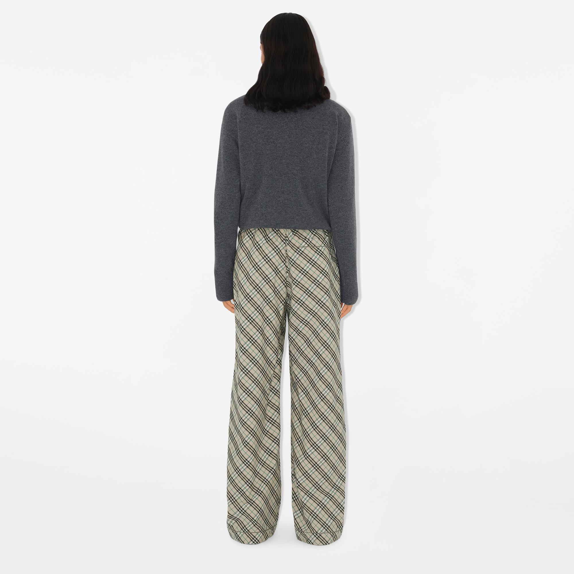 Burberry Giu Cotton Pyjama Kadın Bej Pantolon