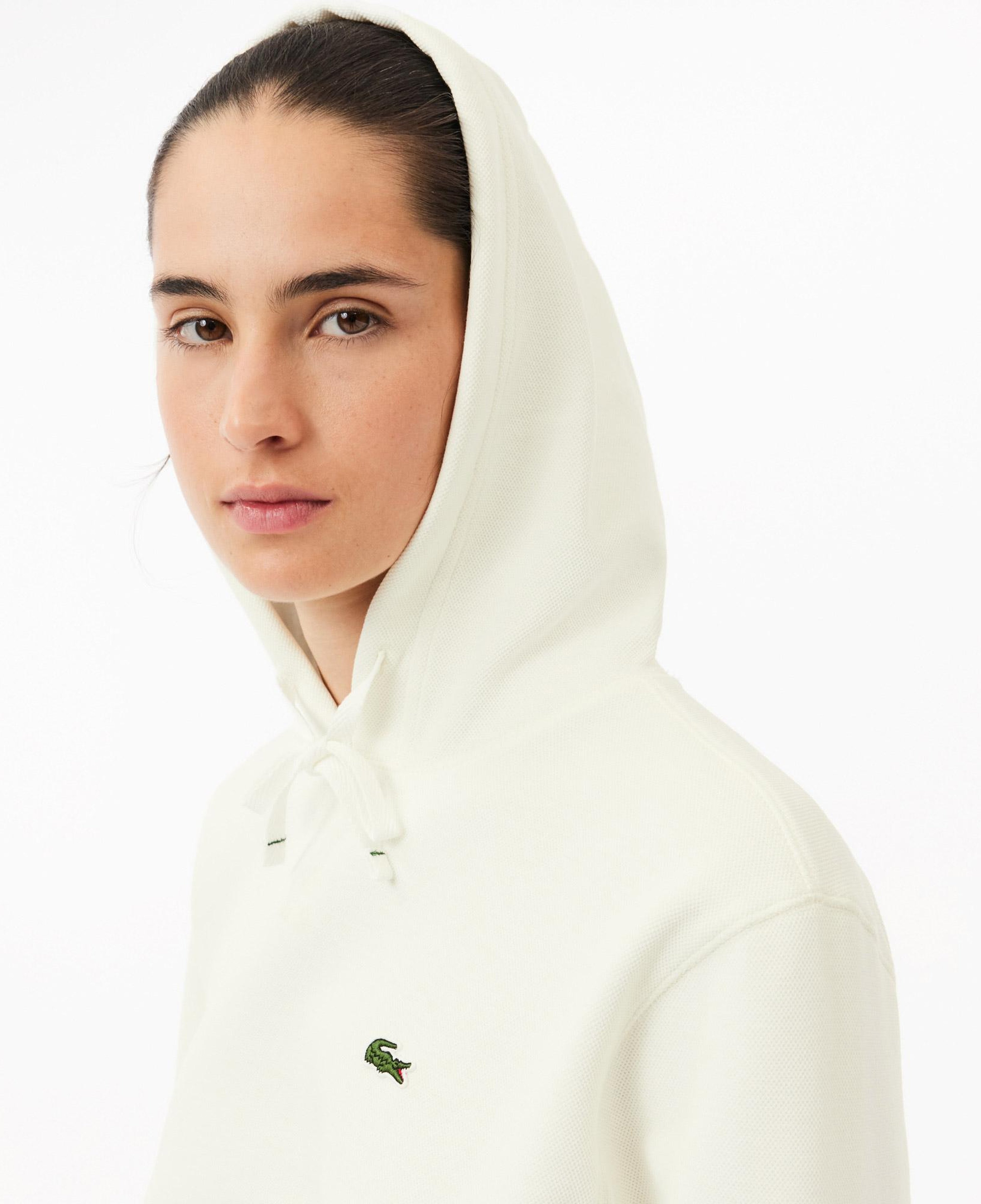 Kadın Regular Fit Kapüşonlu Beyaz Sweatshirt
