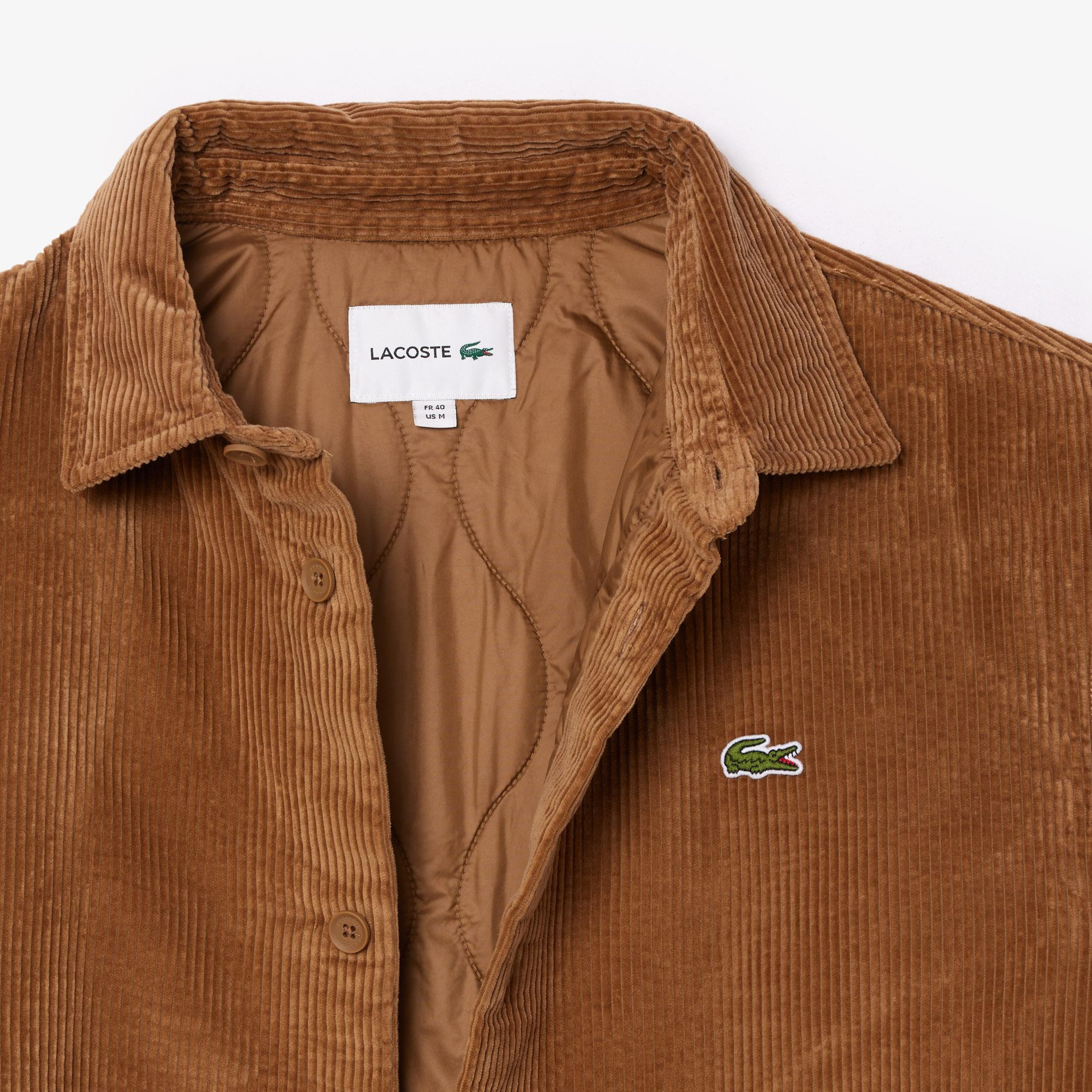 Erkek Relaxed Fit Kadife Kahverengi Dış Gömlek