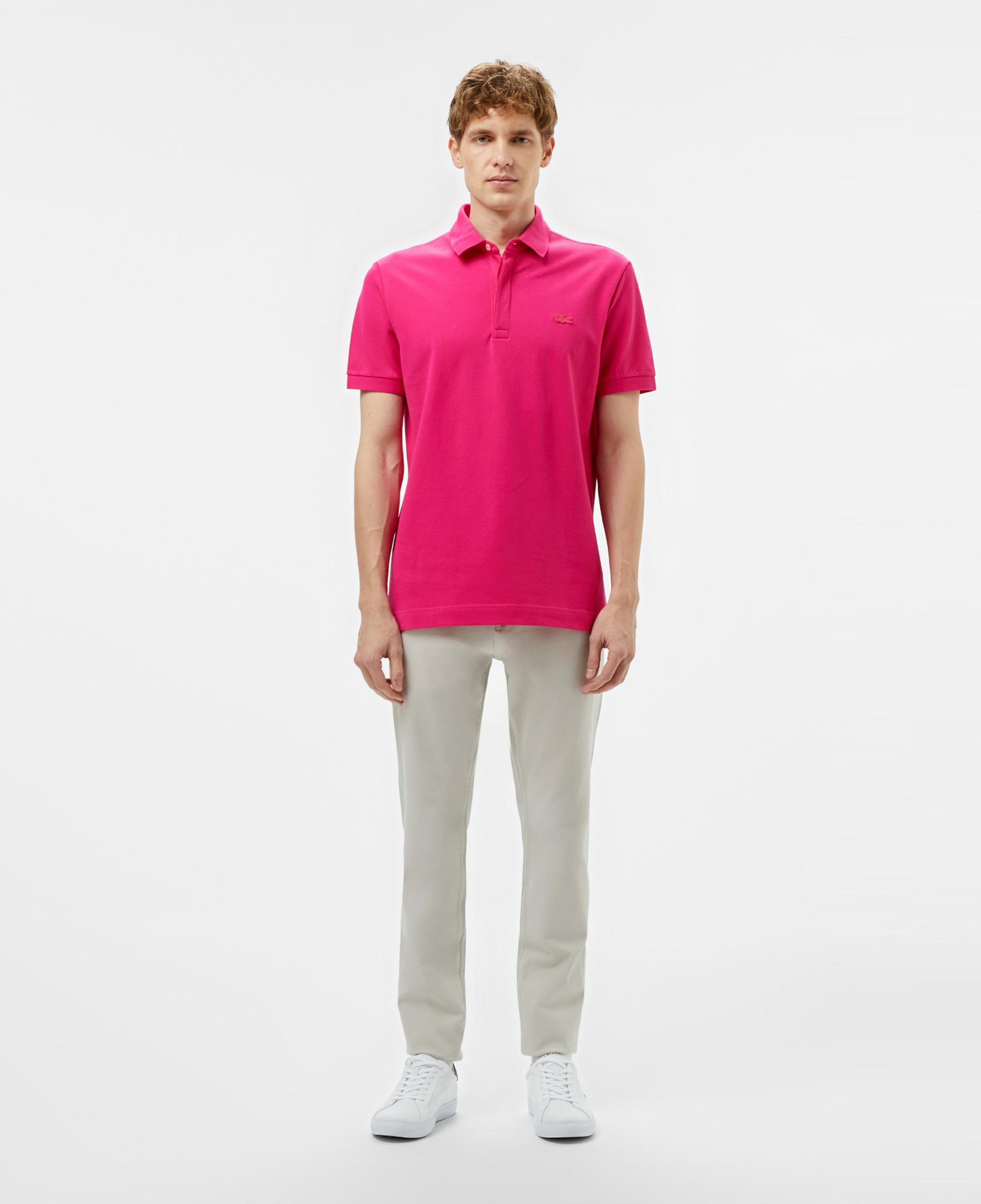 Erkek Regular Fit Pembe Paris Polo