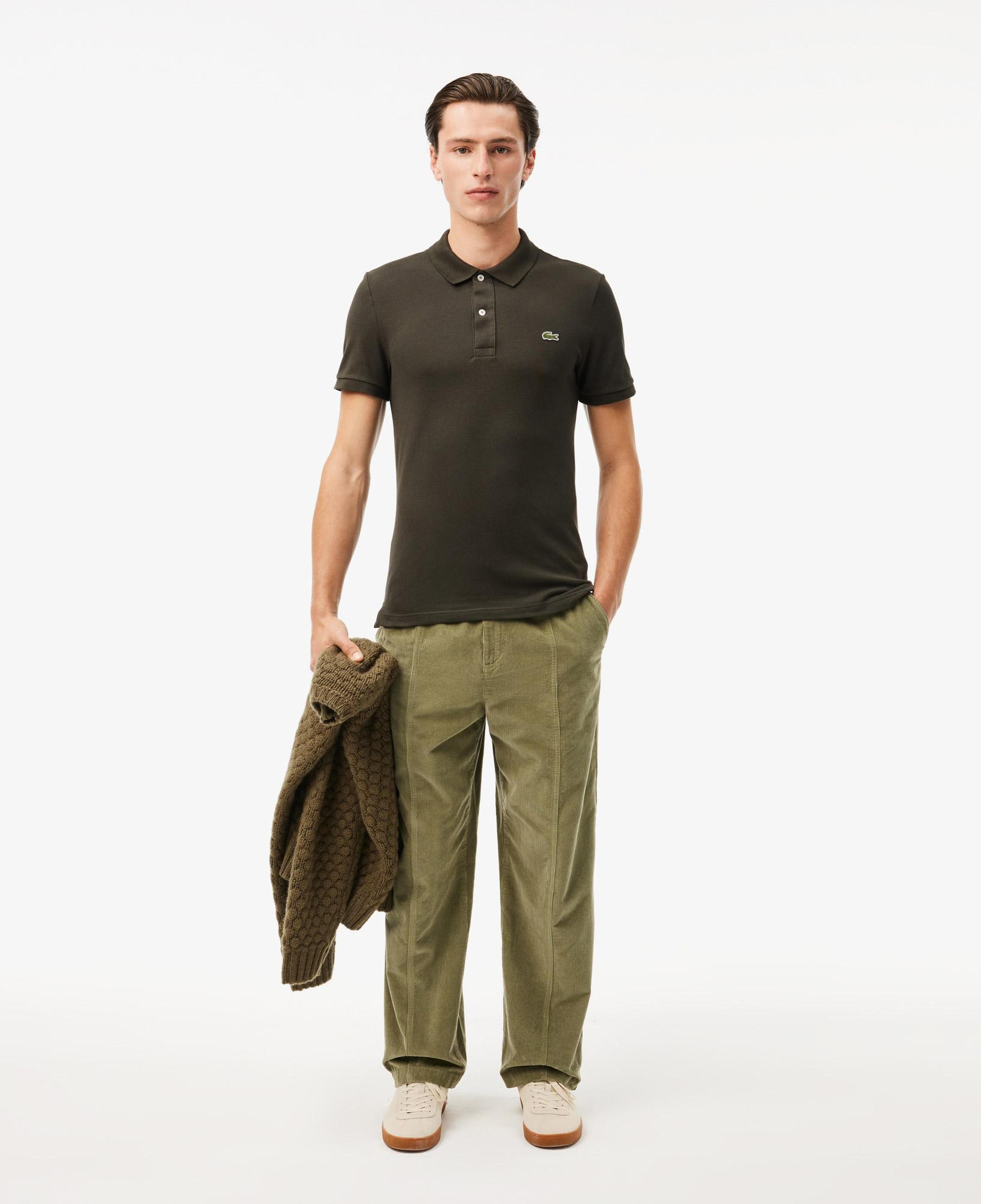 L.12.12 Erkek Slim Fit Haki Polo