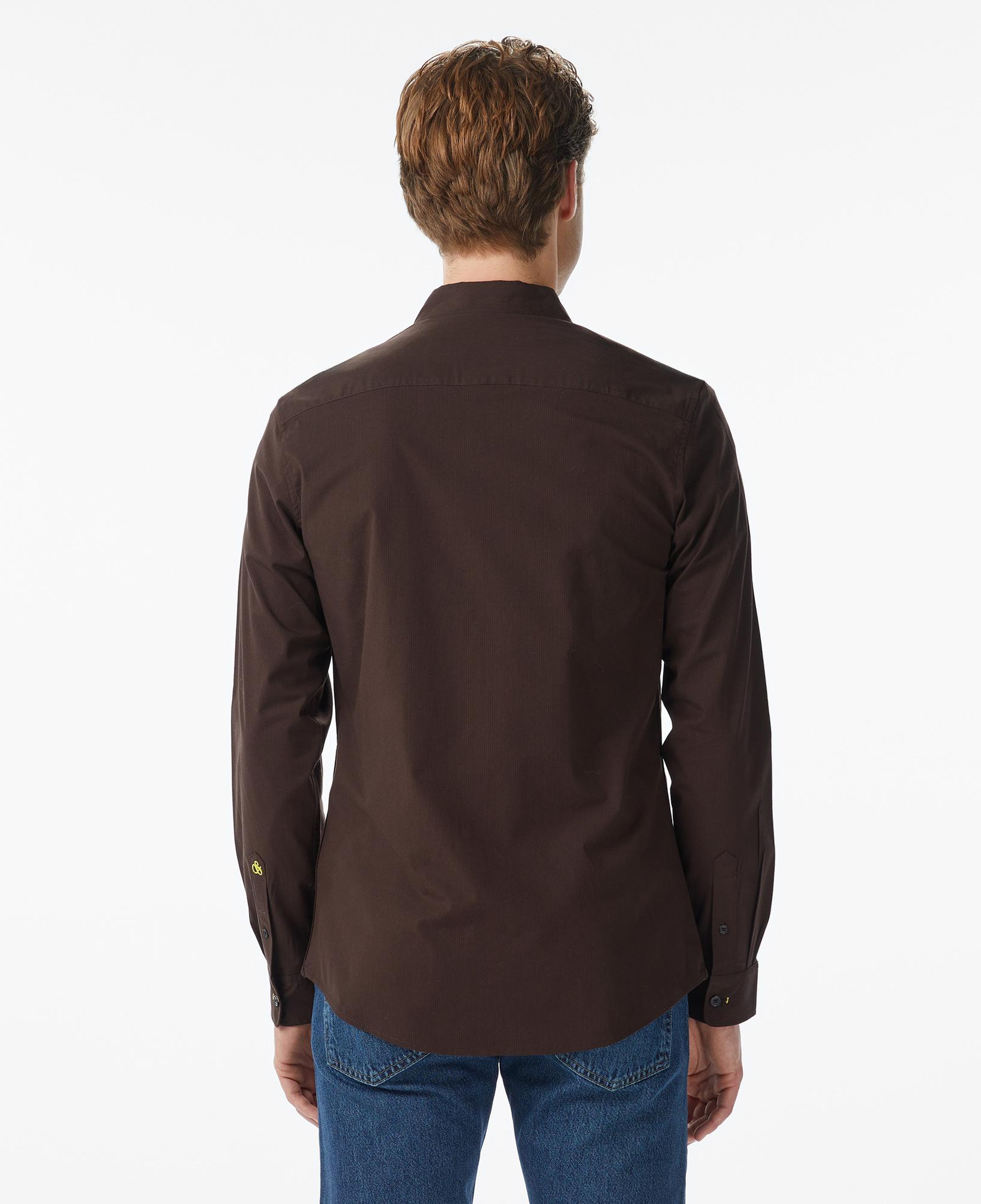 Scotch&Soda Striped Slim-Fit Poplin Erkek Kahverengi Gömlek