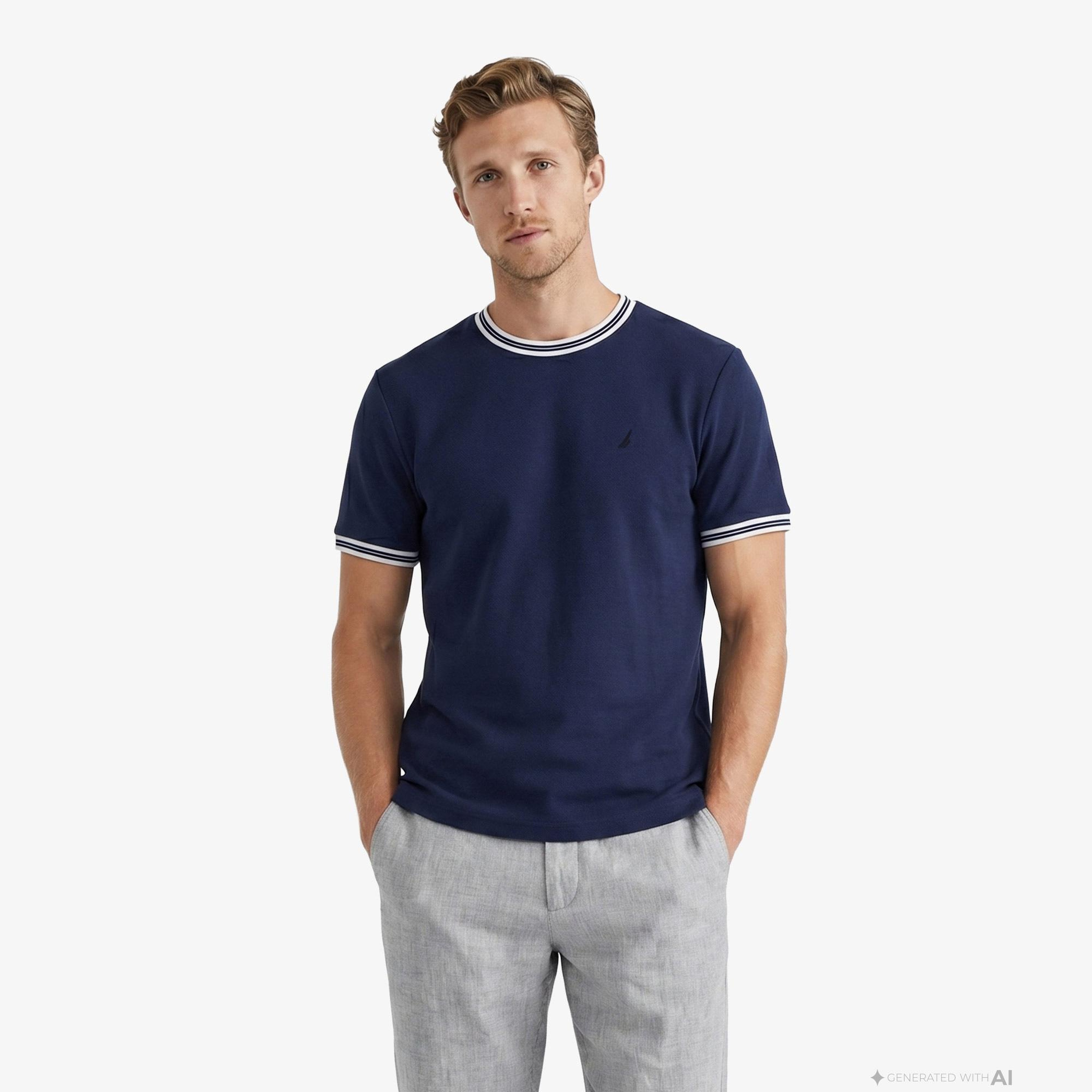 Nautica Erkek Lacivert Regular Fit T-Shirt
