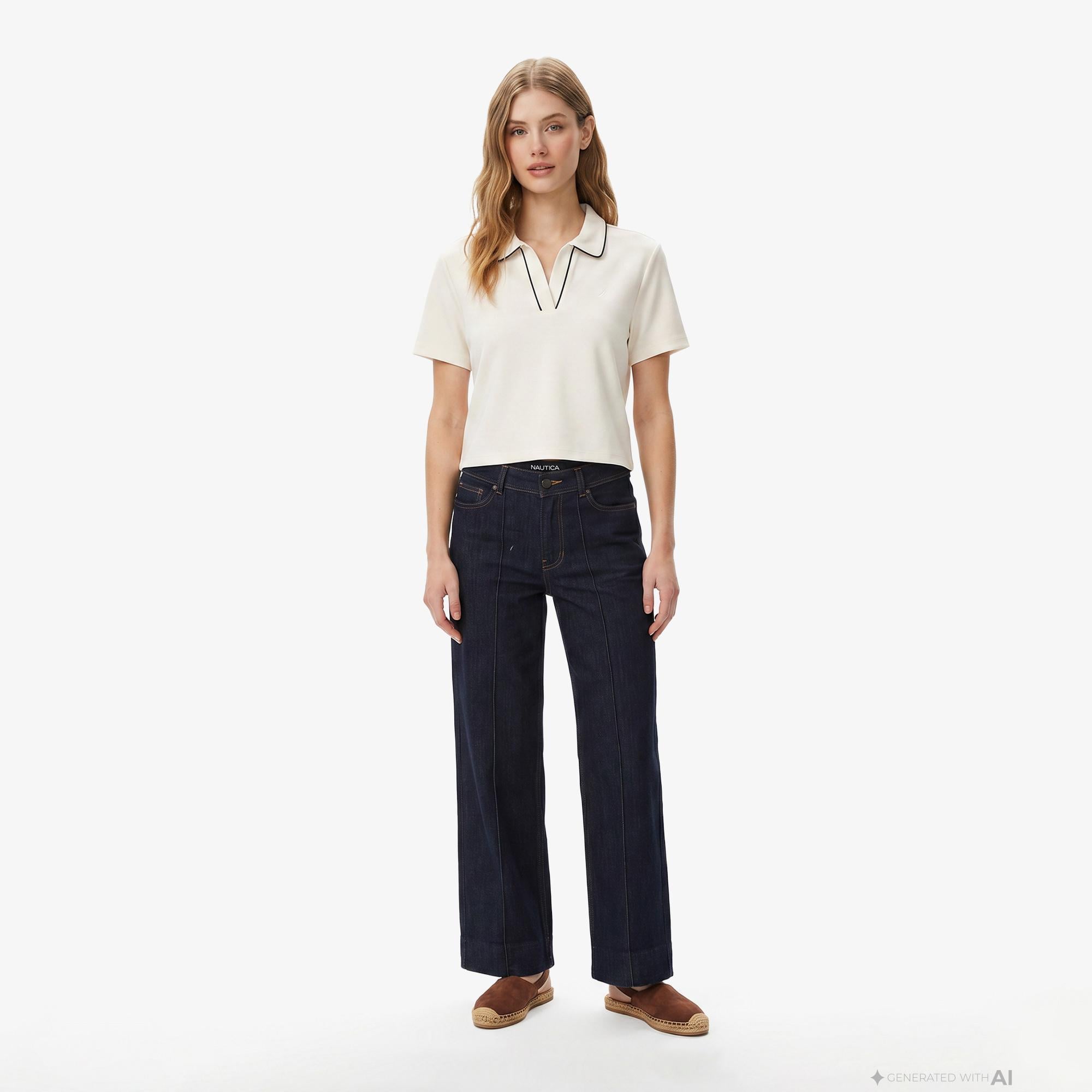 Nautica Kadın Lacivert Slim Fit Denim Pantolon