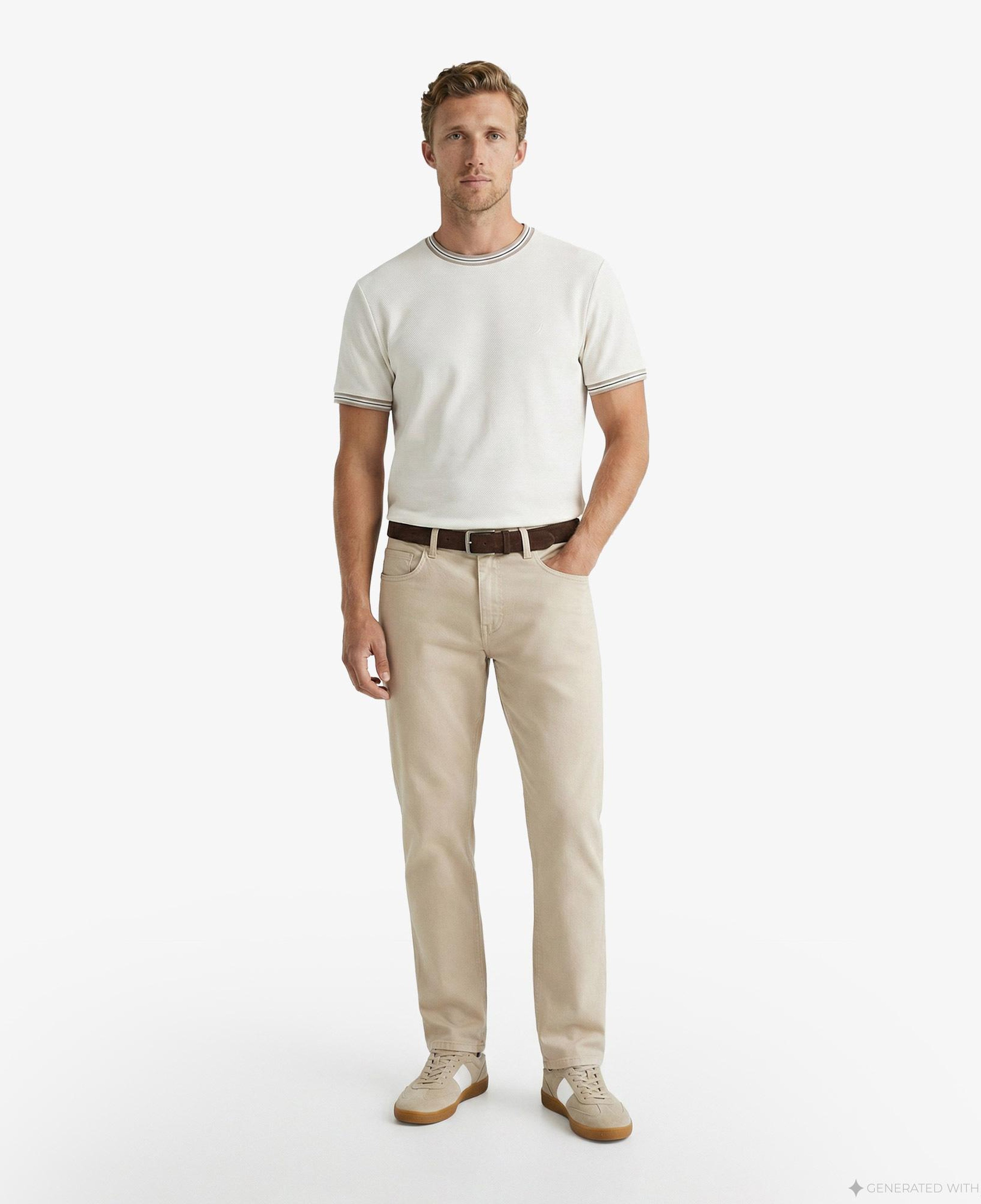 Nautica Erkek Beyaz Regular Fit T-Shirt