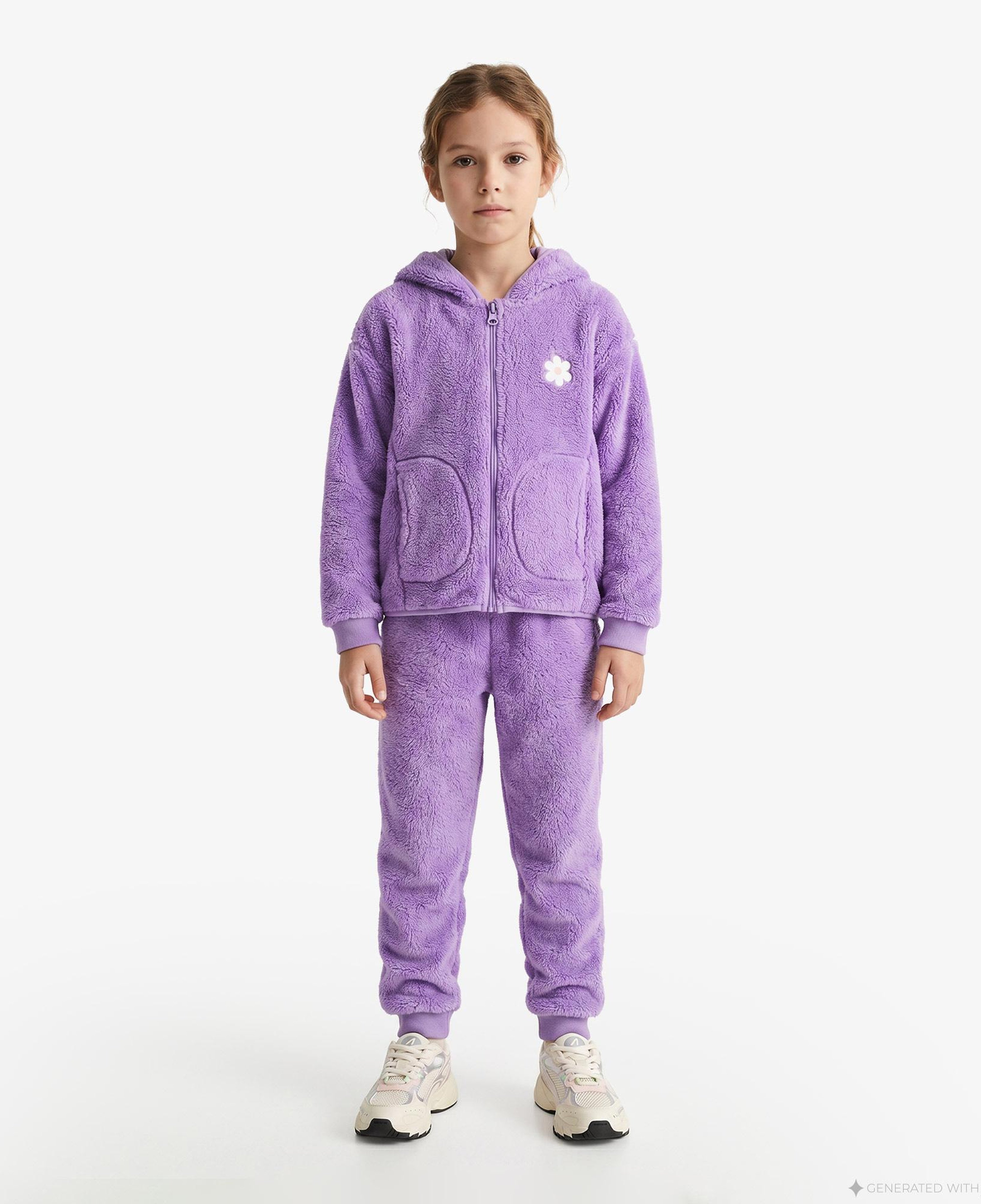 Nautica Knit Active Top Çocuk Mor Sweatshirt