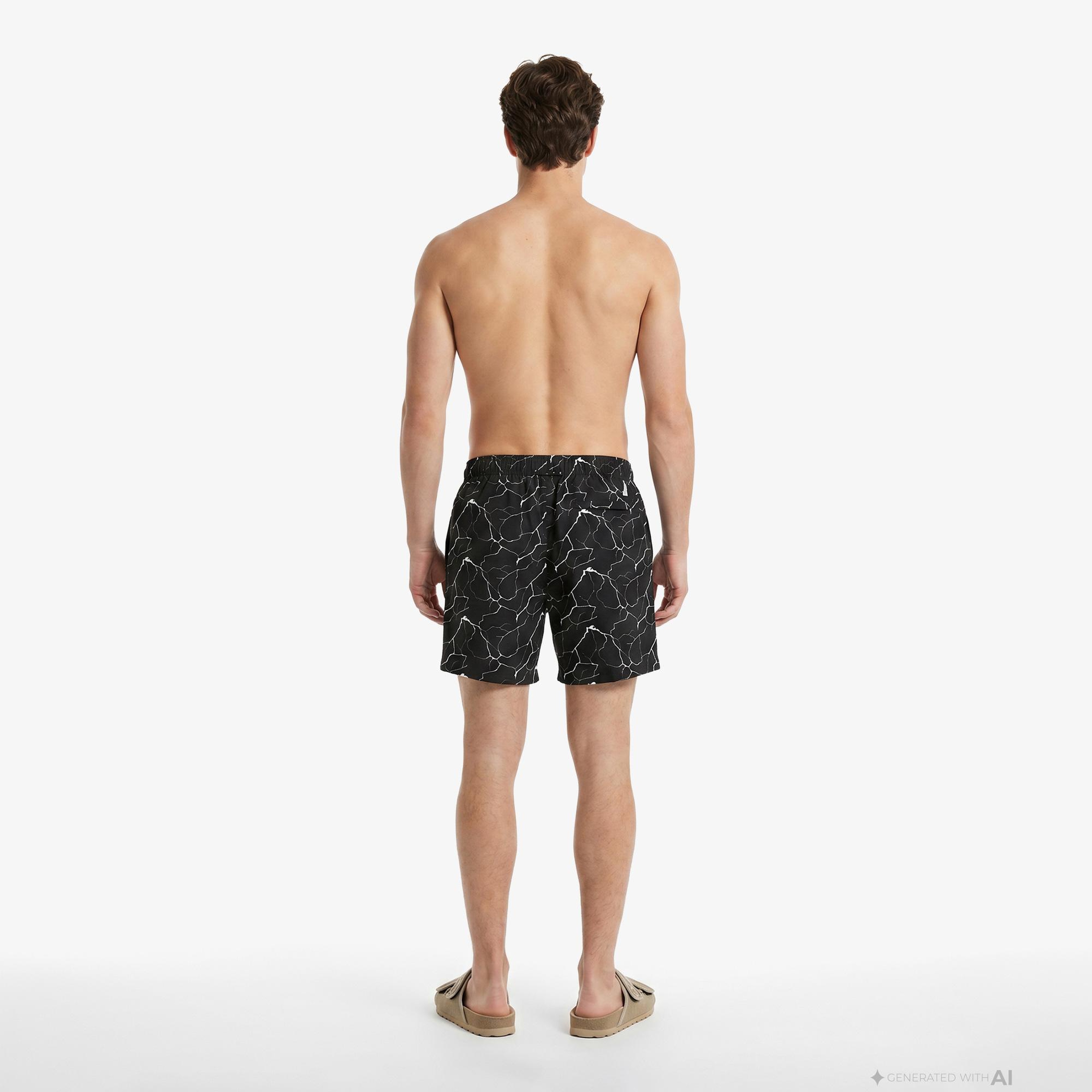 Nautica Erkek Siyah Regular Fit Deniz Şortu