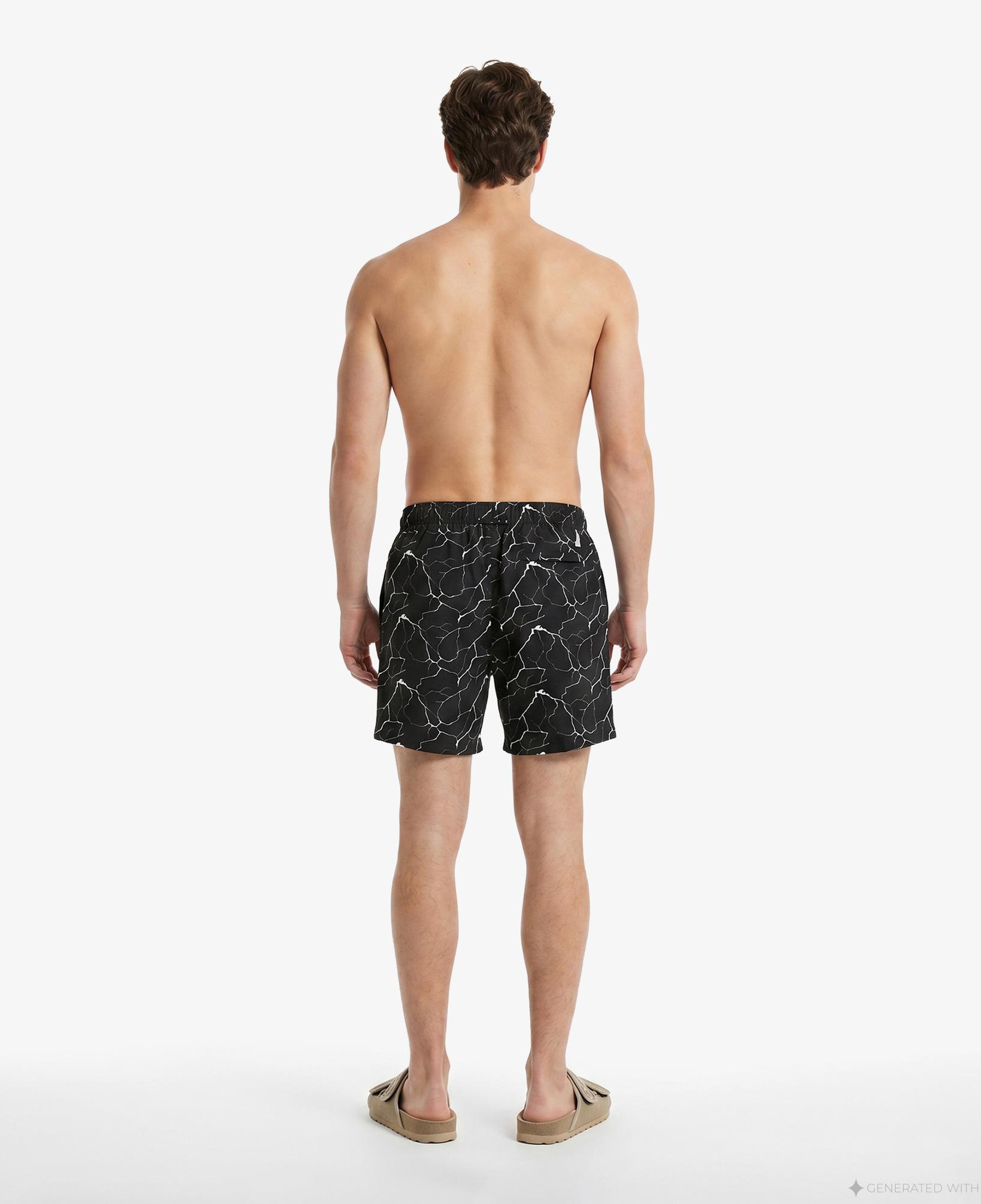 Nautica Erkek Siyah Regular Fit Deniz Şortu