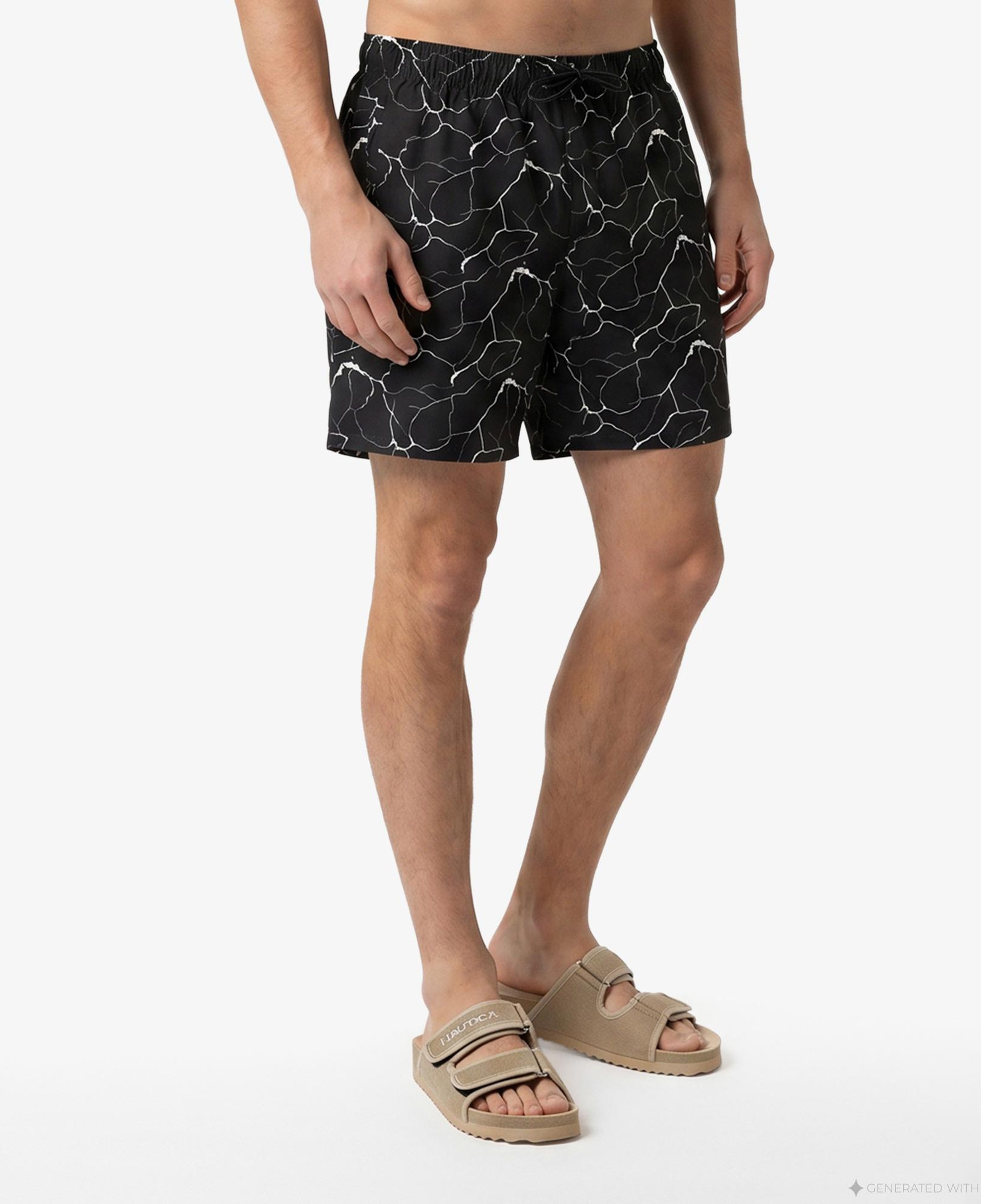 Nautica Erkek Siyah Regular Fit Deniz Şortu