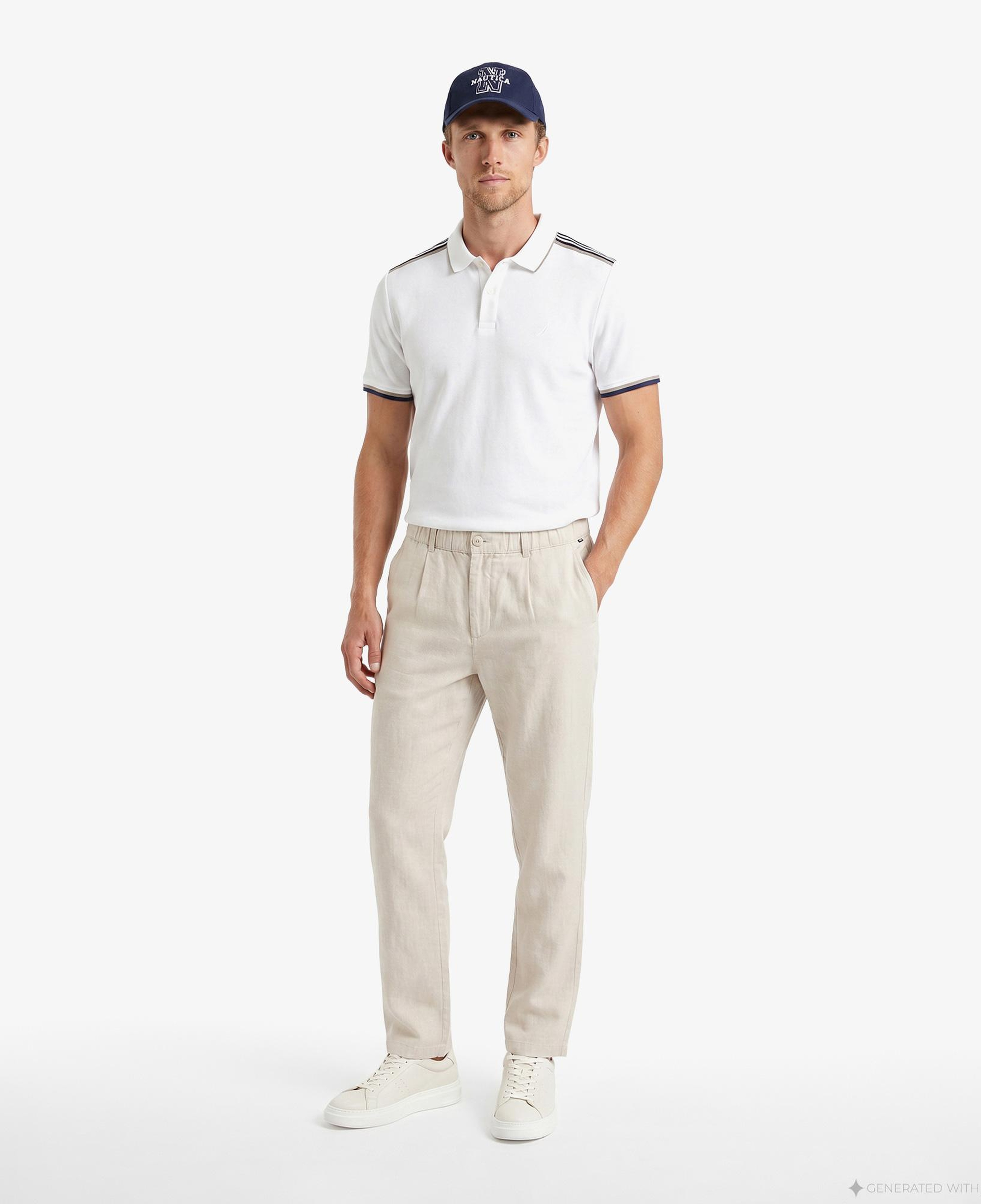 Nautica Erkek Beyaz Regular Fit Polo Yaka T-Shirt