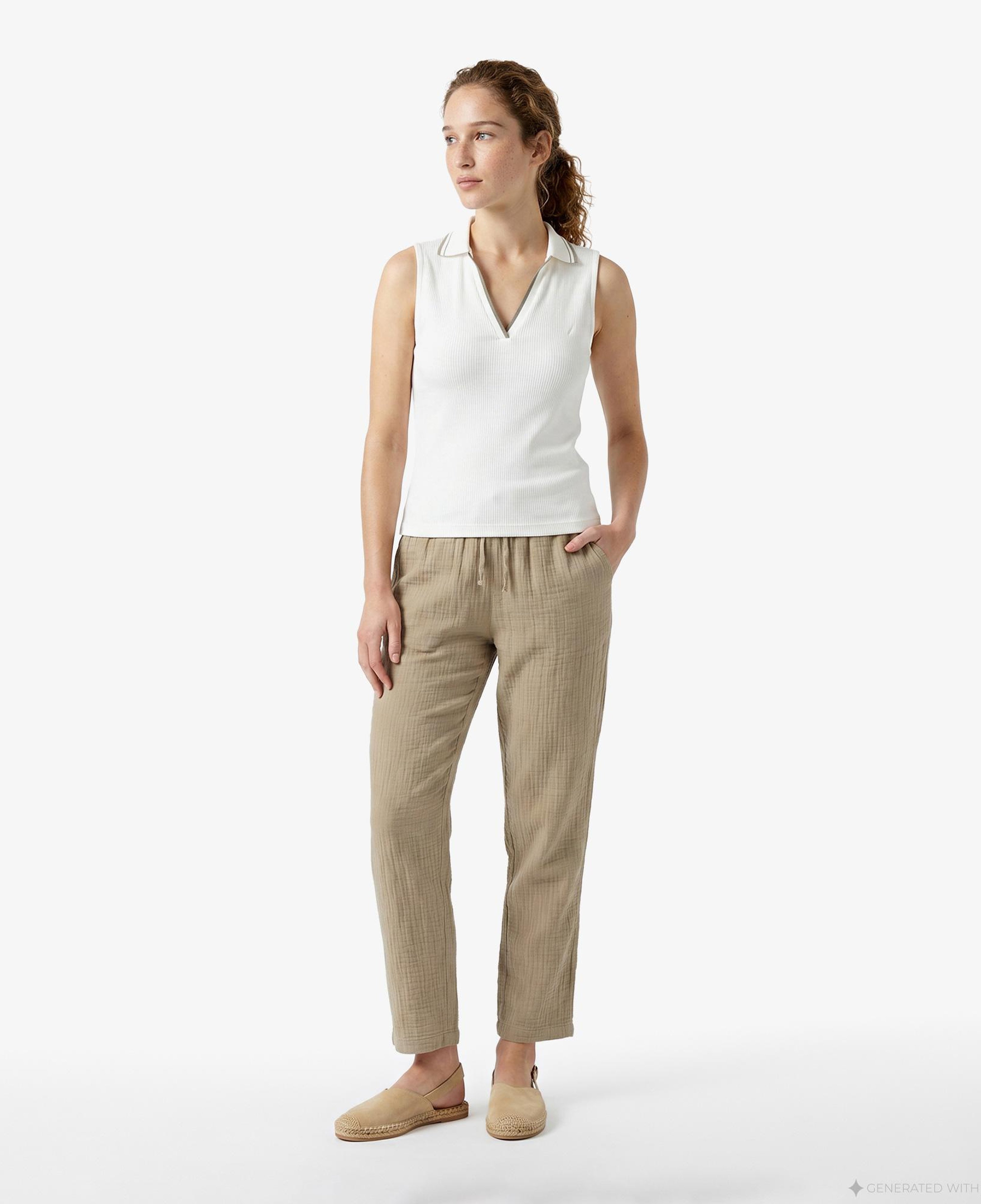 Nautica Kadın Yeşil Regular Fit Pantolon