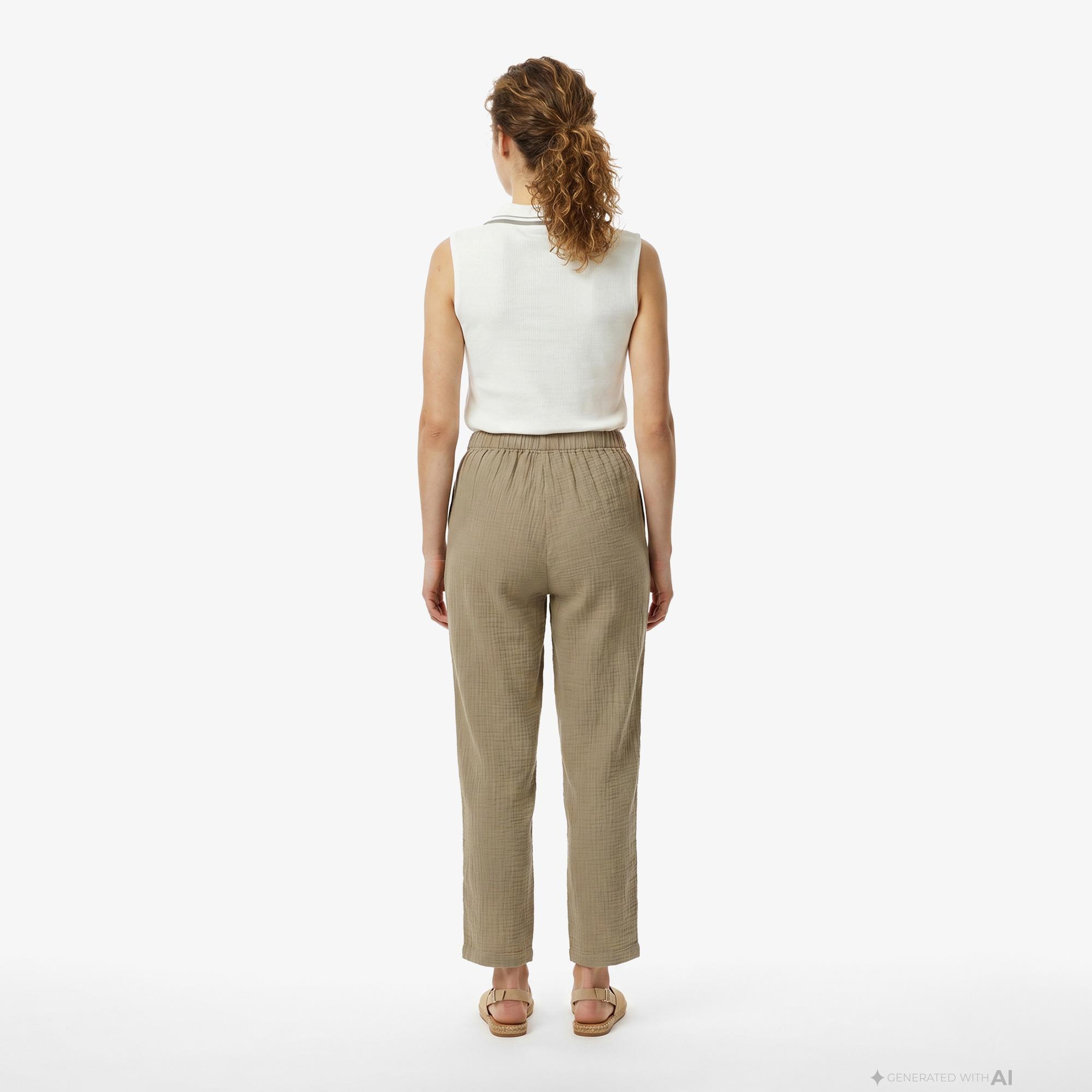 Nautica Kadın Yeşil Regular Fit Pantolon